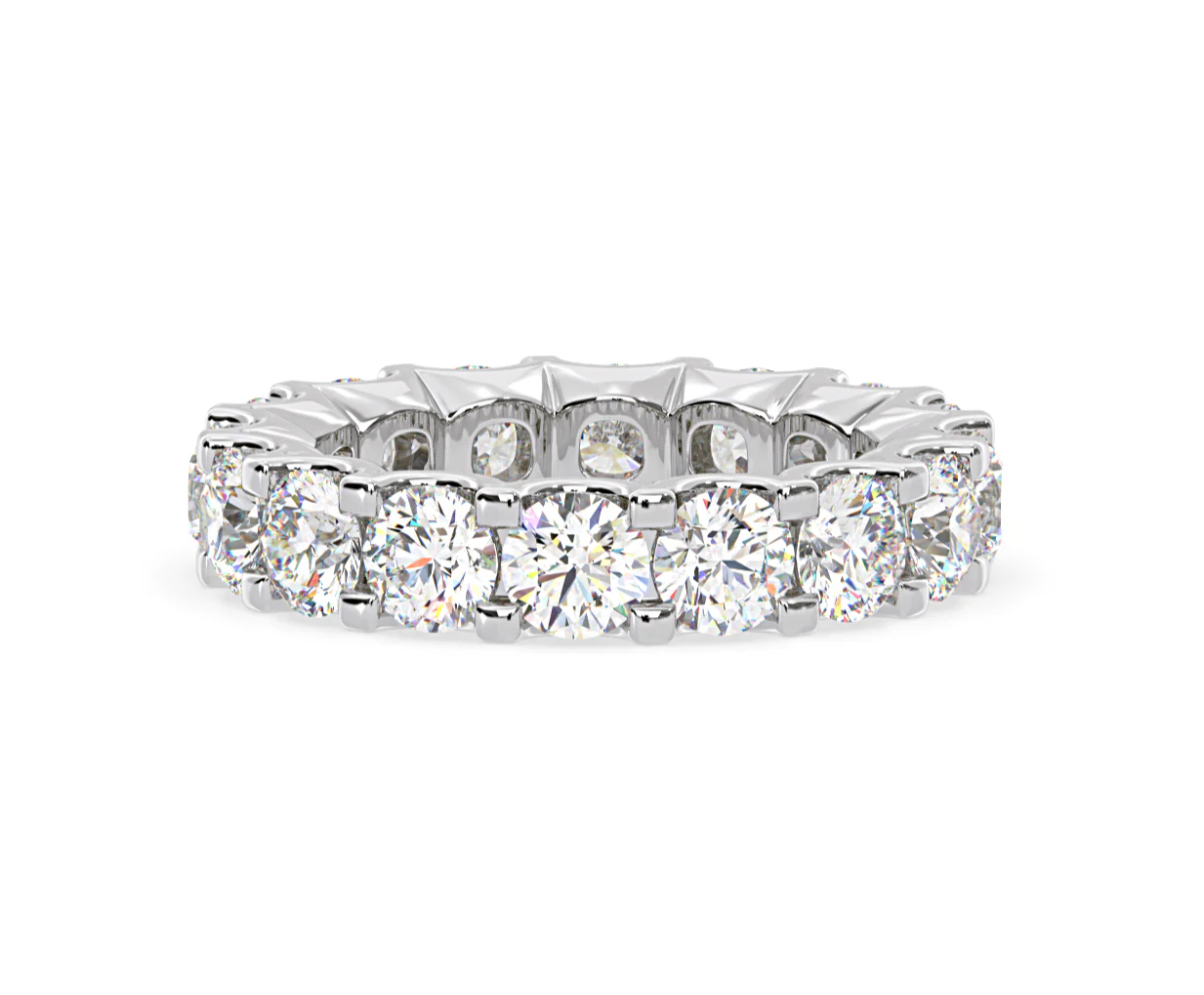 Chloe Lab Diamond Eternity Ring Platinum Claw Set 5.00ct G/Vs - Image 62