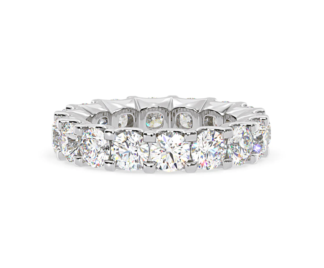 Chloe Lab Diamond Eternity Ring Platinum Claw Set 5.00ct G/Vs - Image 80