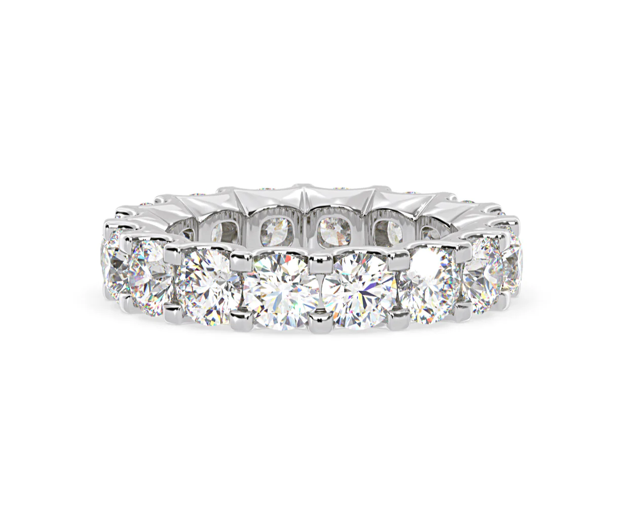 Chloe Lab Diamond Eternity Ring Platinum Claw Set 5.00ct G/Vs - Image 83