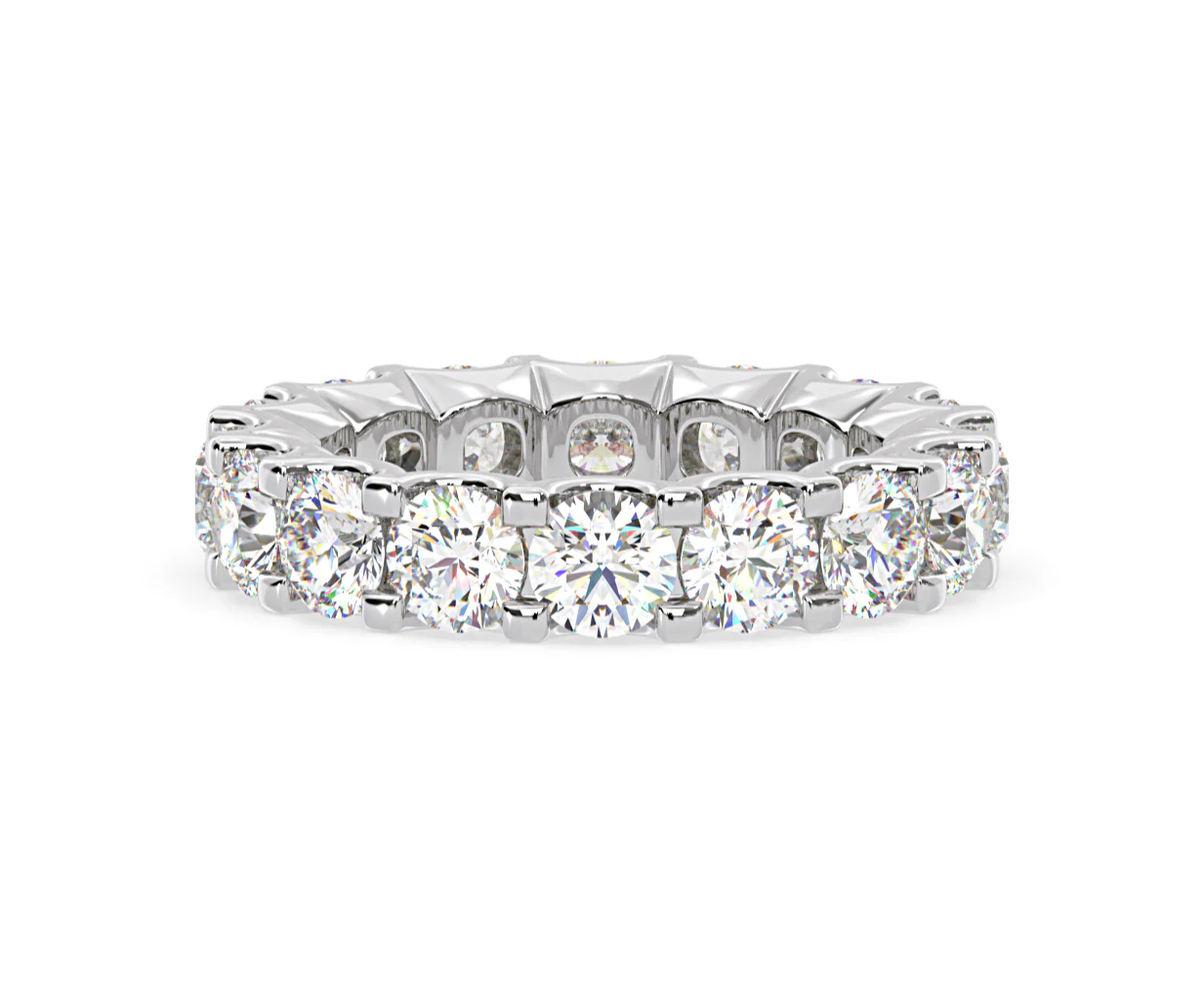 Chloe Lab Diamond Eternity Ring Platinum Claw Set 5.00ct G/Vs - Image 86