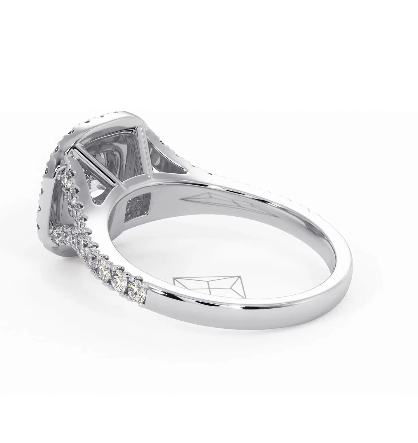 Cleopatra Diamond Halo Engagement Ring 18K White Gold 1.20ct G/VS1 - Image 35