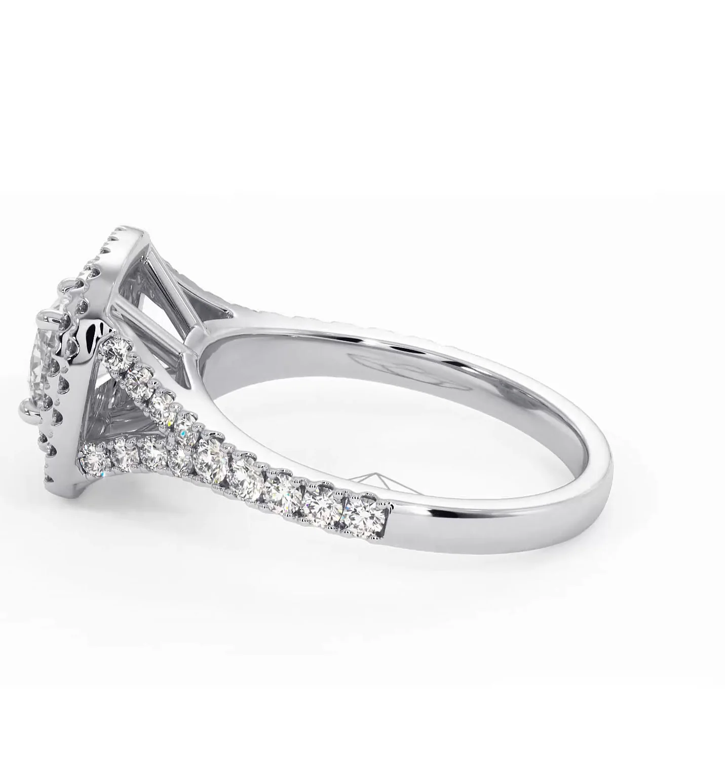 Cleopatra Diamond Halo Engagement Ring in Platinum 1.20ct G/SI2 - Image 110