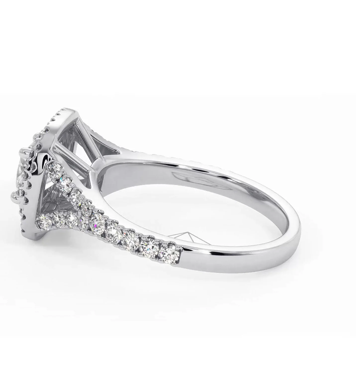Cleopatra Diamond Halo Engagement Ring in Platinum 1.20ct G/SI2 - Image 111