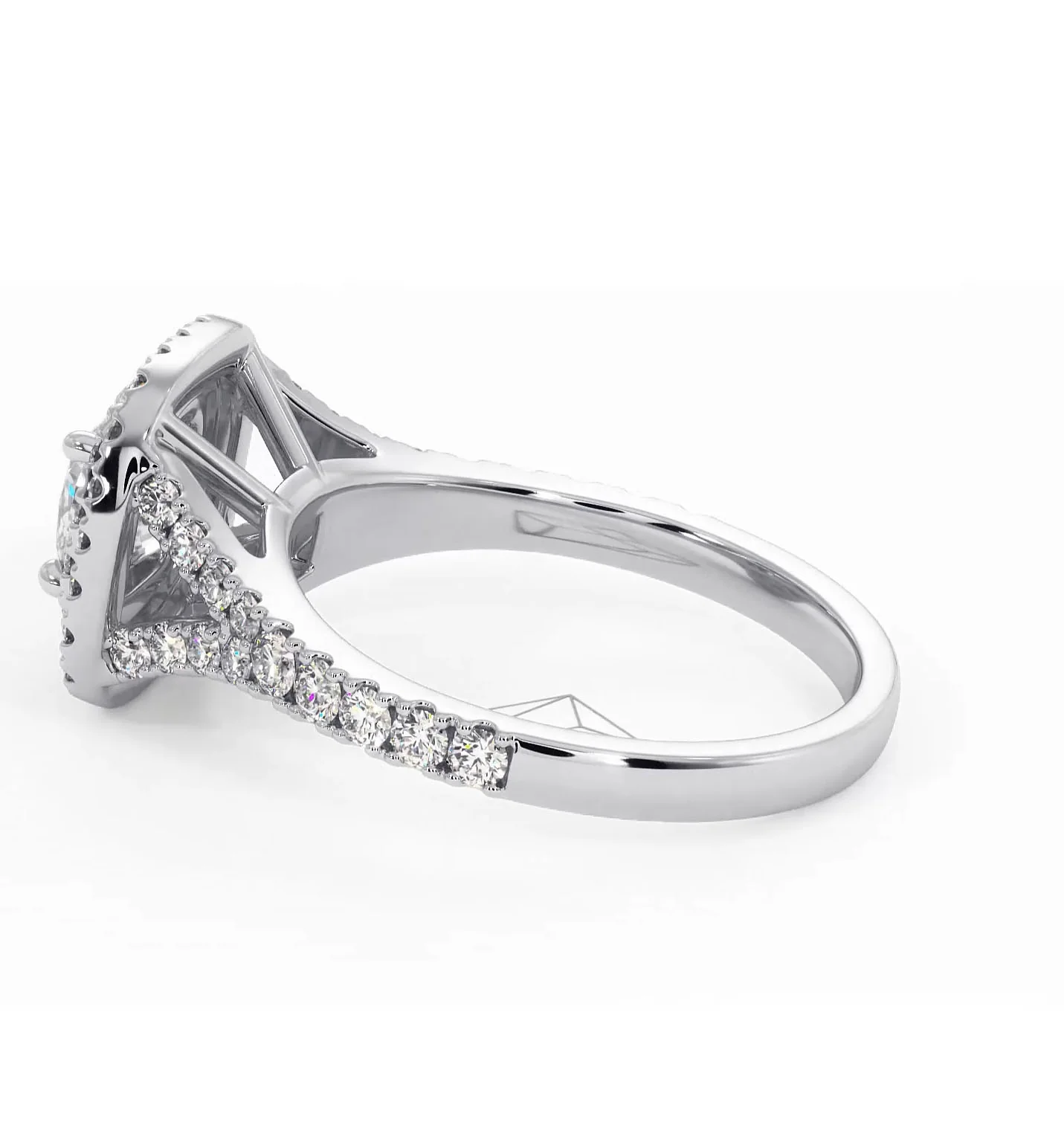 Cleopatra Diamond Halo Engagement Ring in Platinum 1.20ct G/SI2 - Image 112