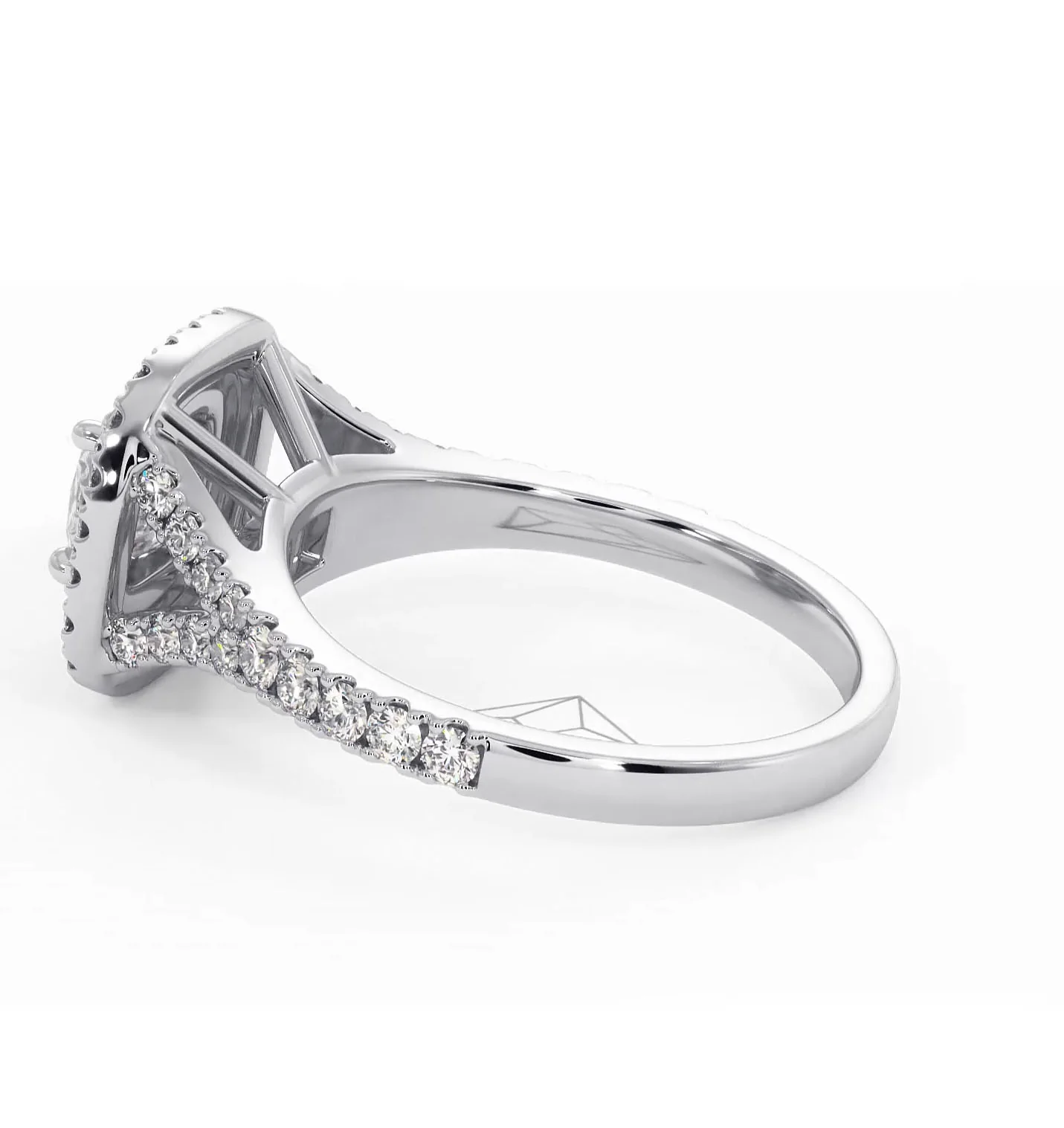 Cleopatra Diamond Halo Engagement Ring in Platinum 1.20ct G/SI2 - Image 113