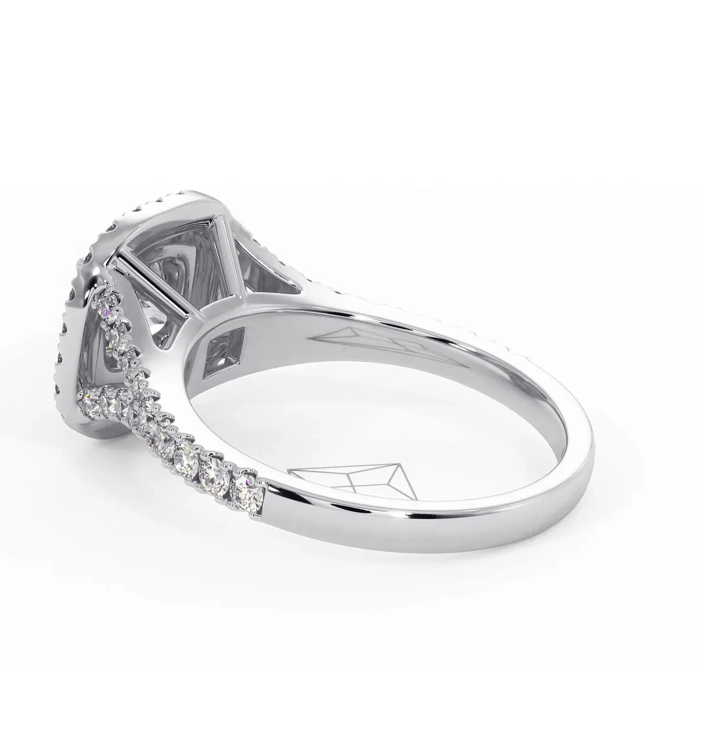 Cleopatra Diamond Halo Engagement Ring in Platinum 1.20ct G/SI2 - Image 116