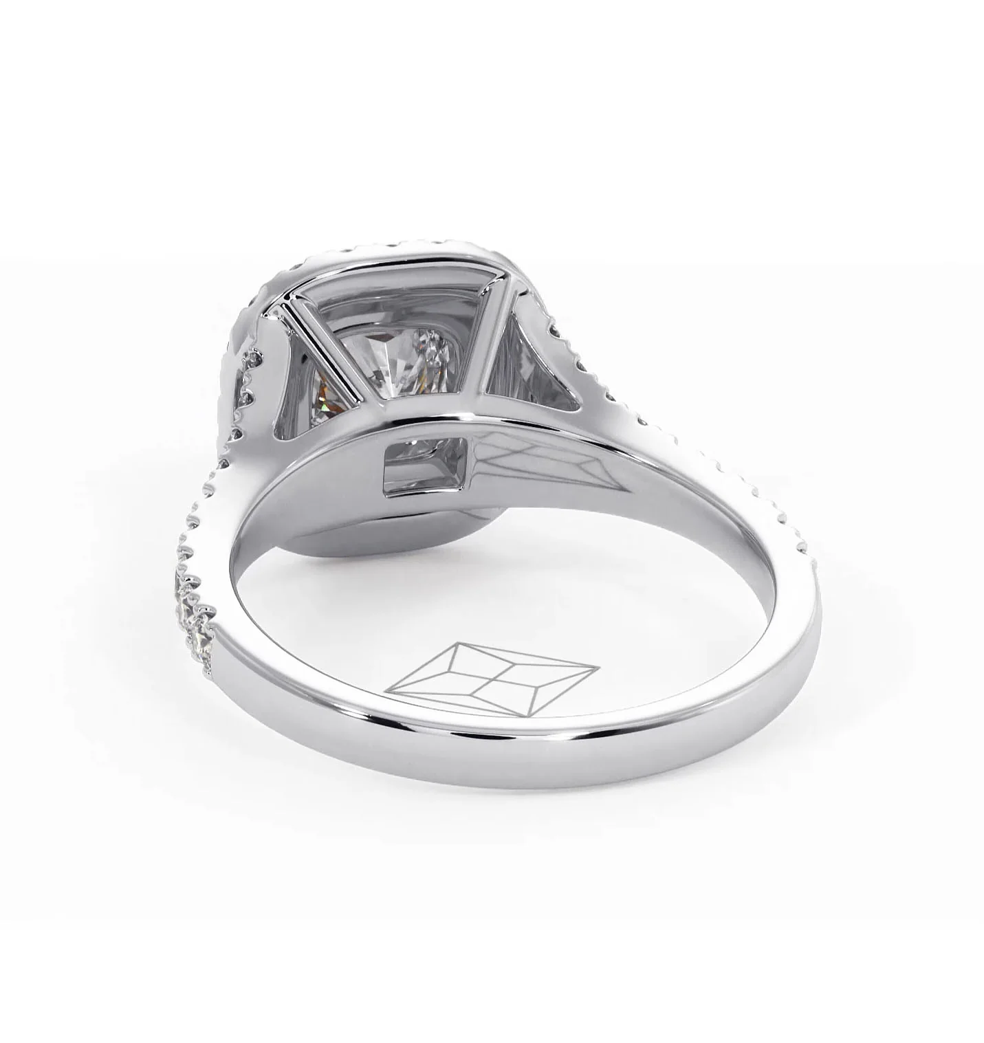 Cleopatra Diamond Halo Engagement Ring in Platinum 1.20ct G/SI2 - Image 124