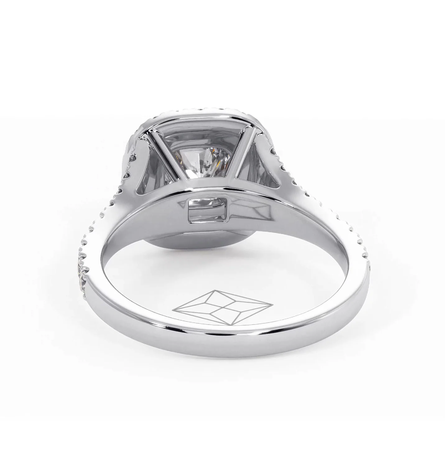 Cleopatra Diamond Halo Engagement Ring in Platinum 1.20ct G/SI2 - Image 126