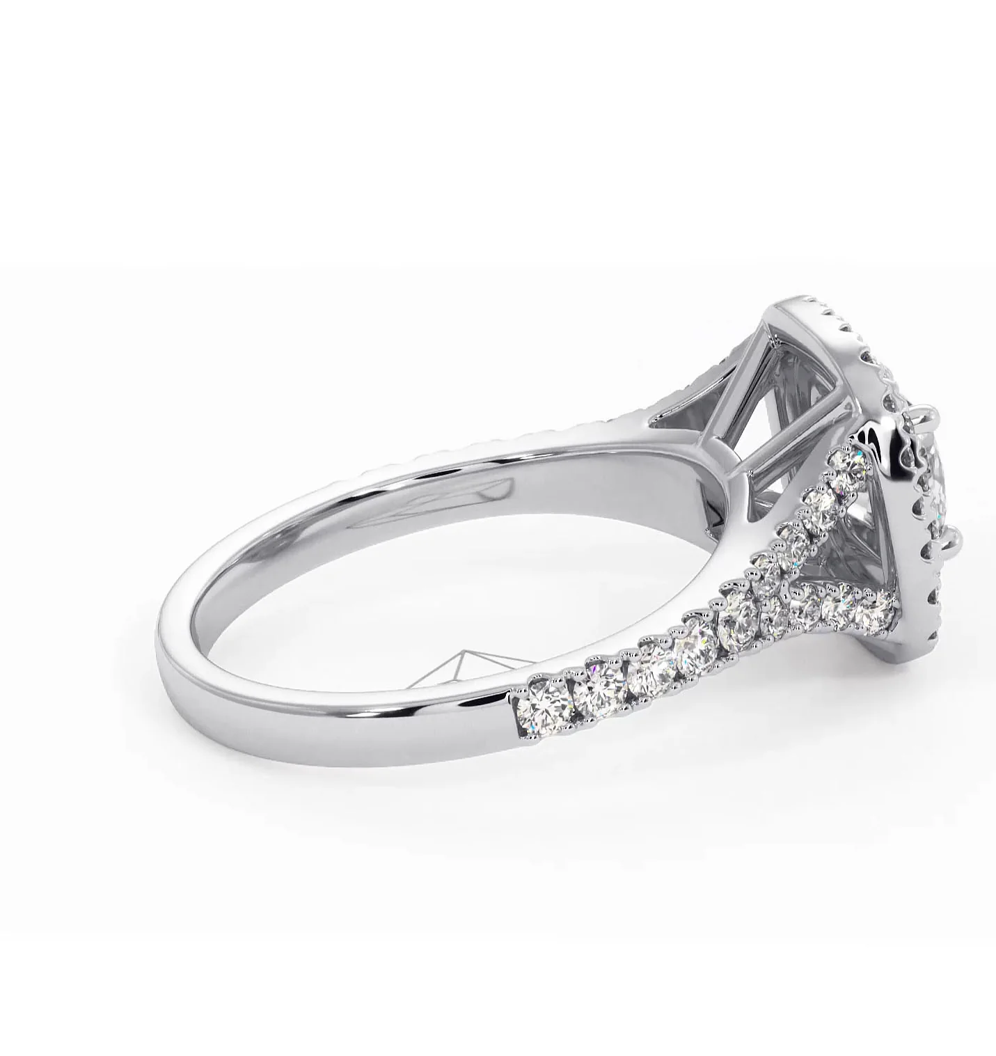 Cleopatra Diamond Halo Engagement Ring in Platinum 1.20ct G/SI2 - Image 144