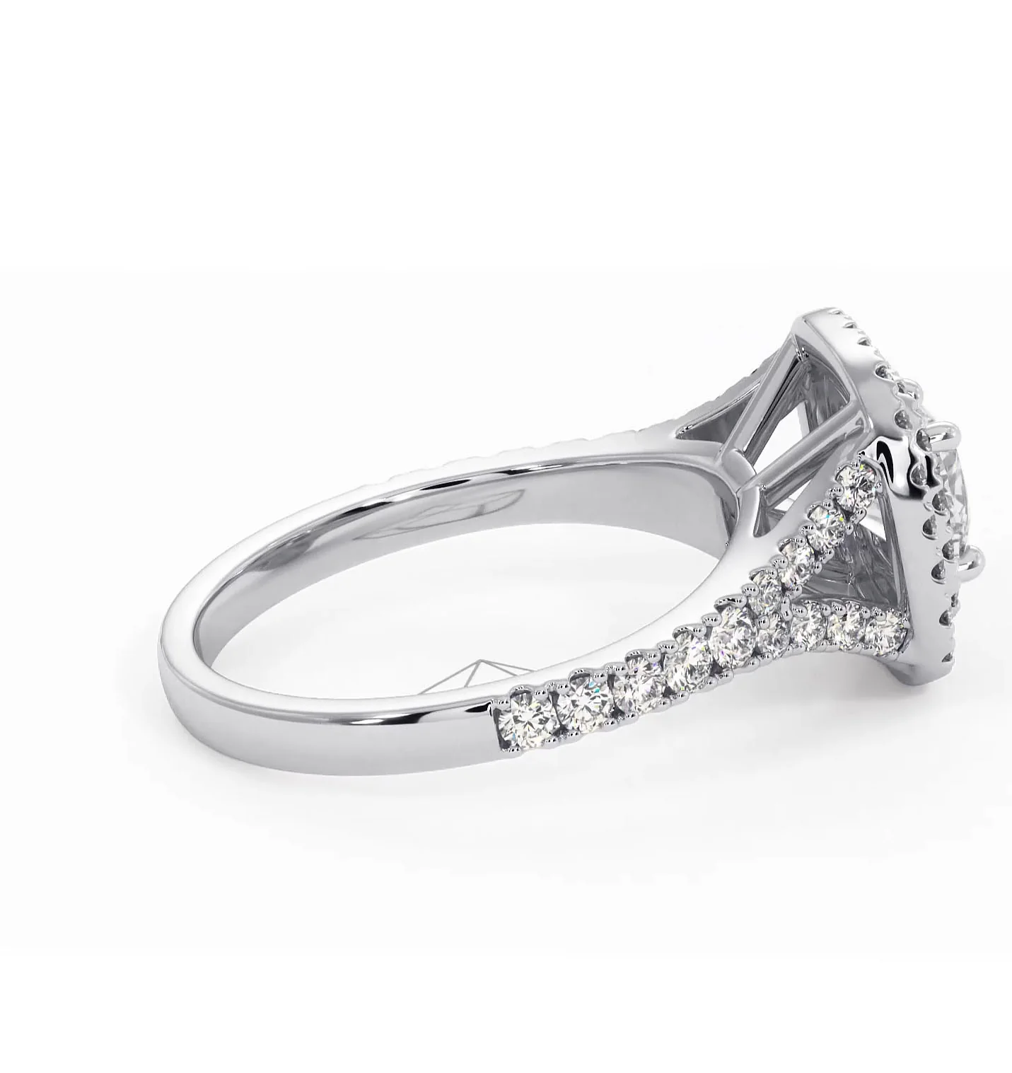 Cleopatra Diamond Halo Engagement Ring in Platinum 1.20ct G/SI2 - Image 145