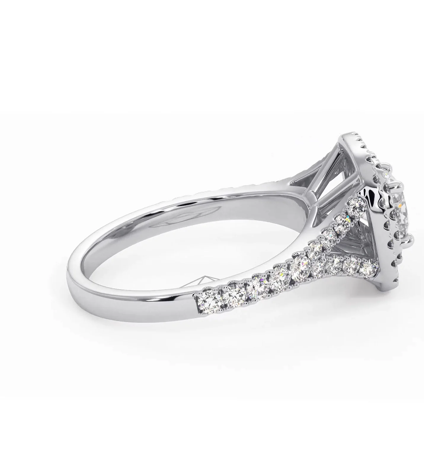 Cleopatra Diamond Halo Engagement Ring in Platinum 1.20ct G/SI2 - Image 146