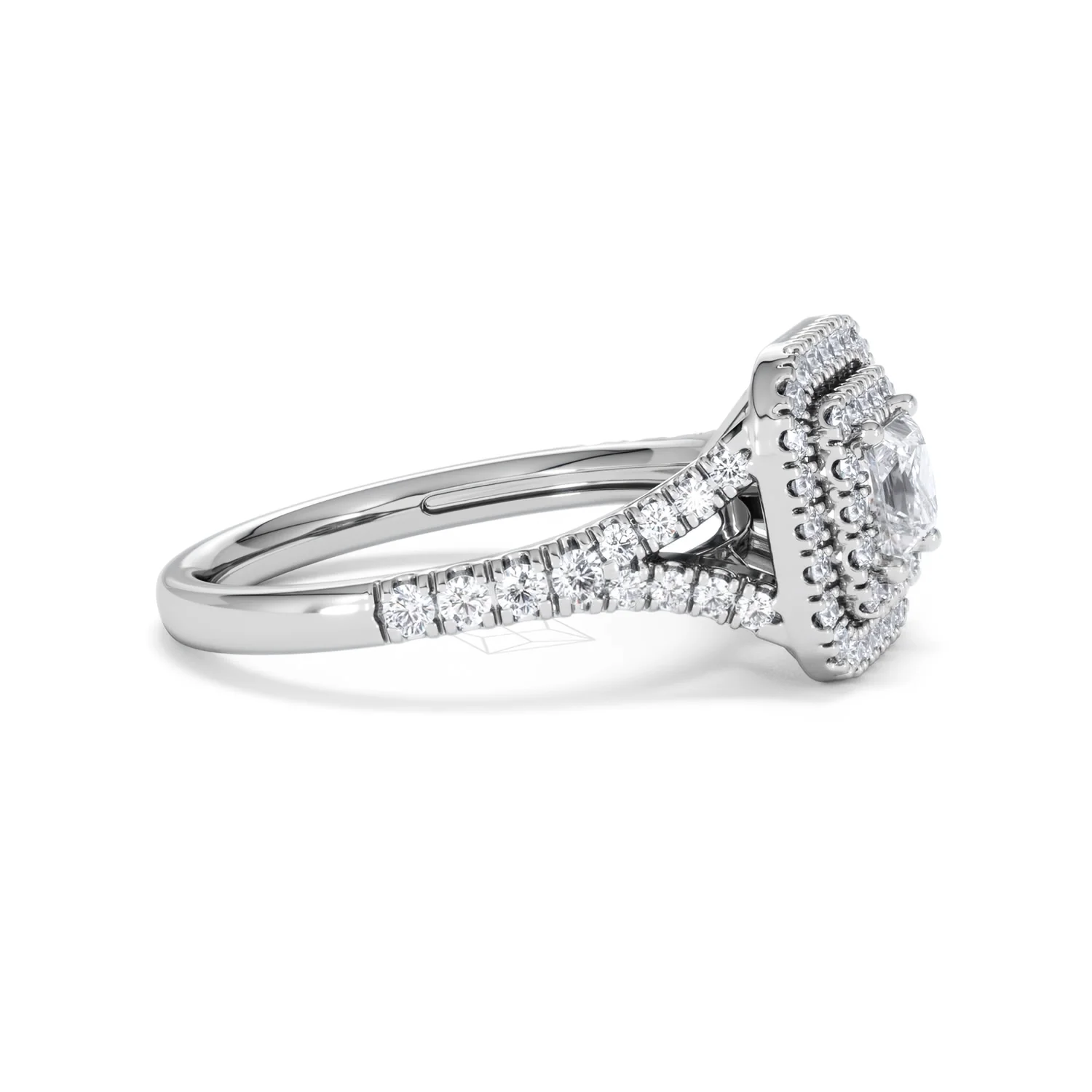 Cleopatra Diamond Halo Engagement Ring in Platinum 1.20ct G/SI2 - Image 24