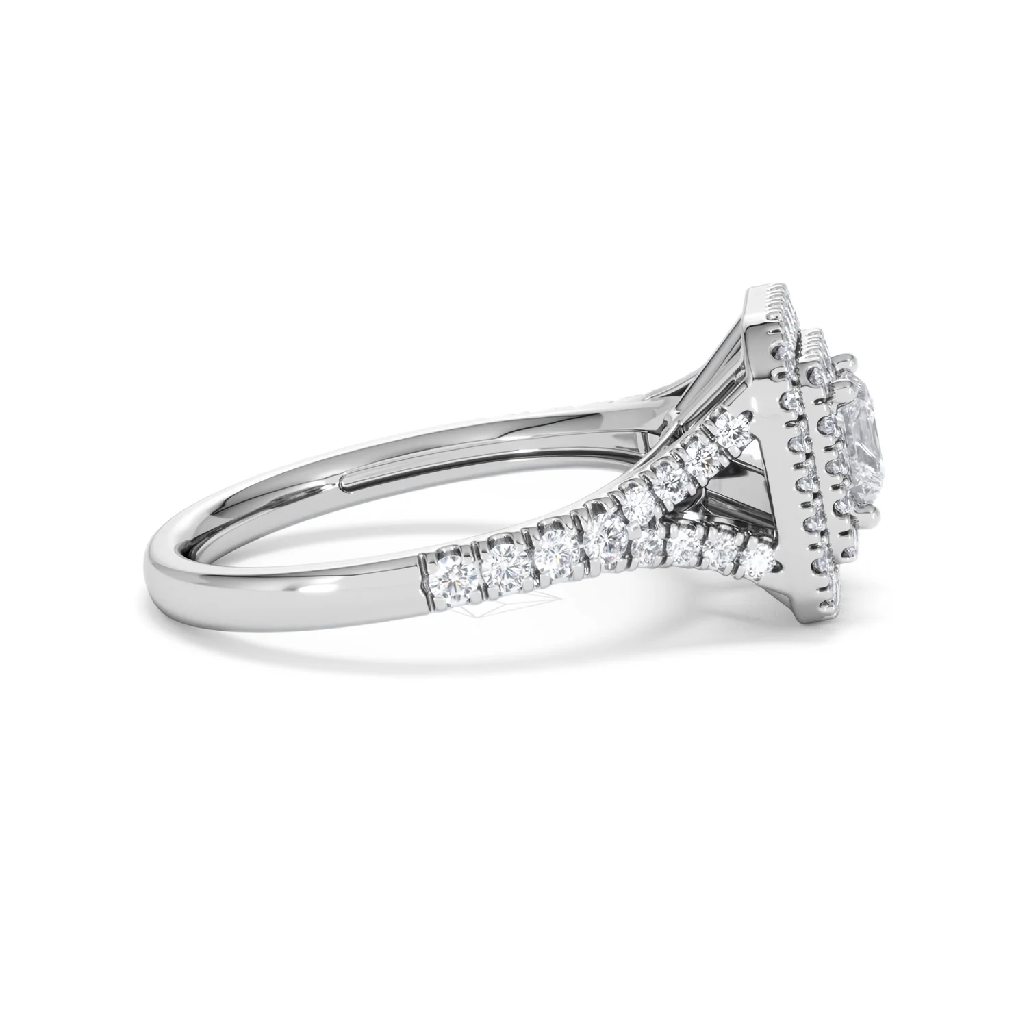 Cleopatra Diamond Halo Engagement Ring in Platinum 1.20ct G/SI2 - Image 27
