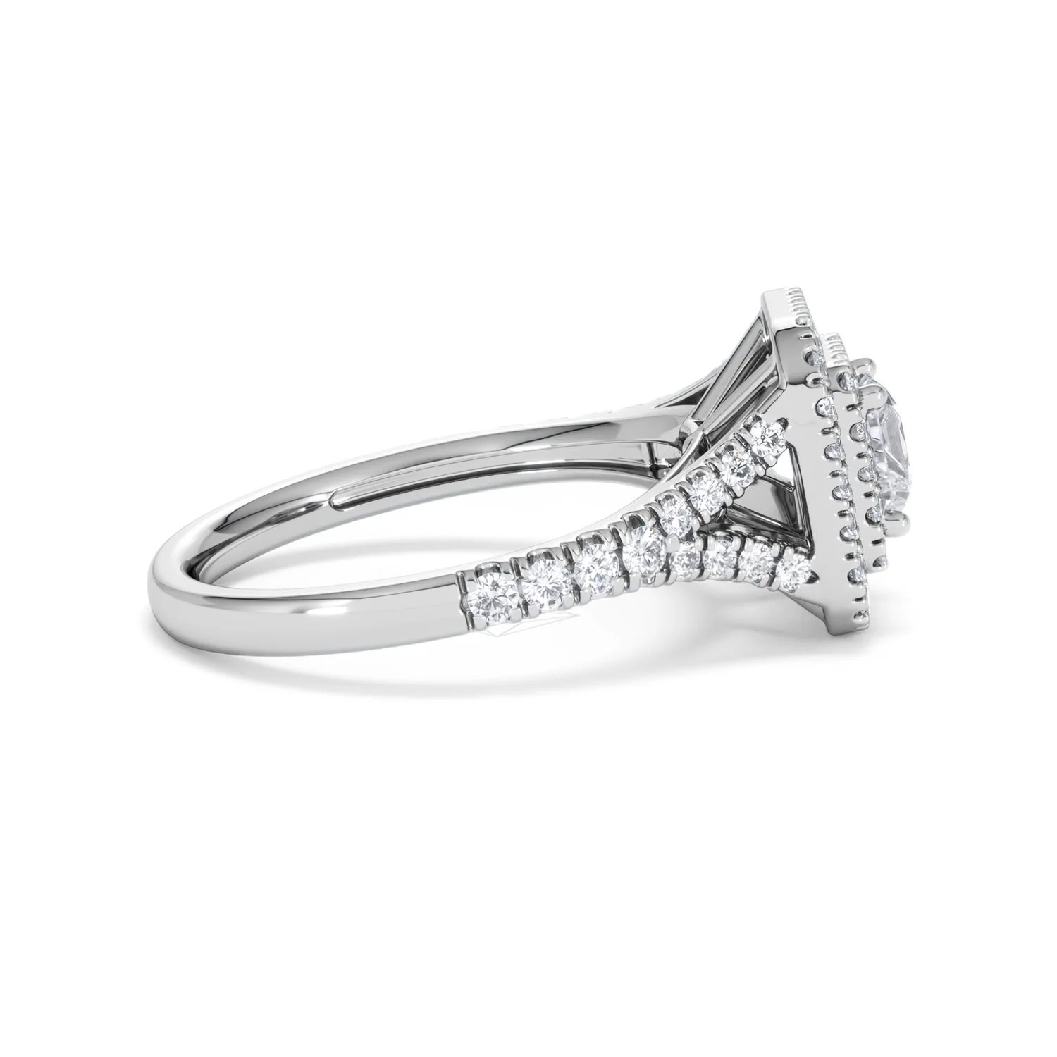 Cleopatra Diamond Halo Engagement Ring in Platinum 1.20ct G/SI2 - Image 28