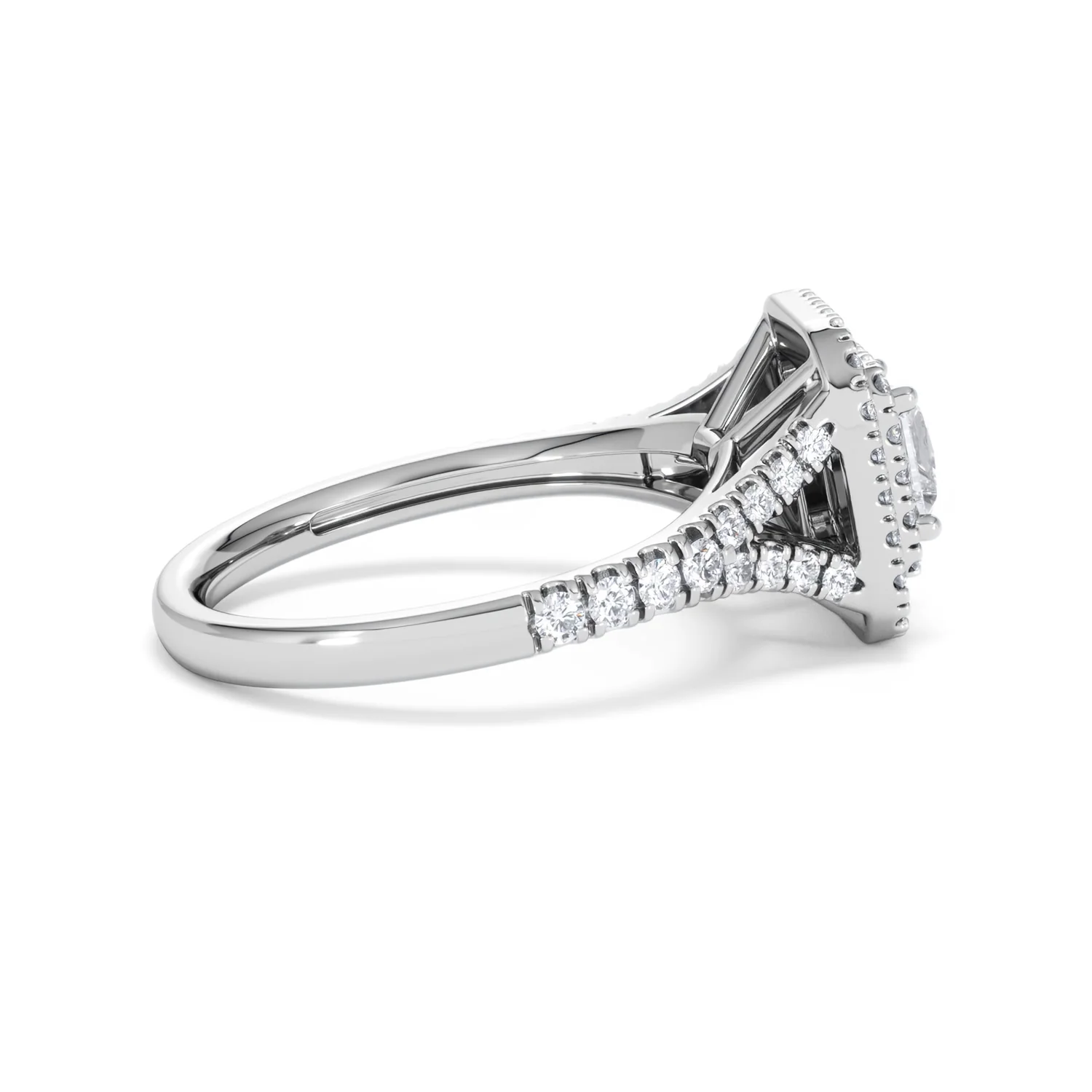 Cleopatra Diamond Halo Engagement Ring in Platinum 1.20ct G/SI2 - Image 30