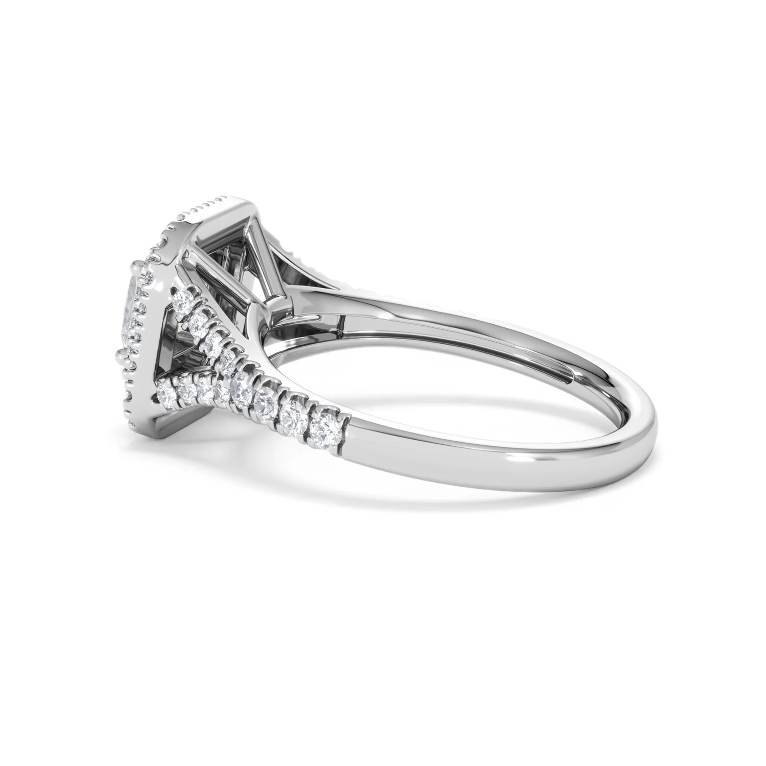 Cleopatra Diamond Halo Engagement Ring in Platinum 1.20ct G/SI2 - Image 63