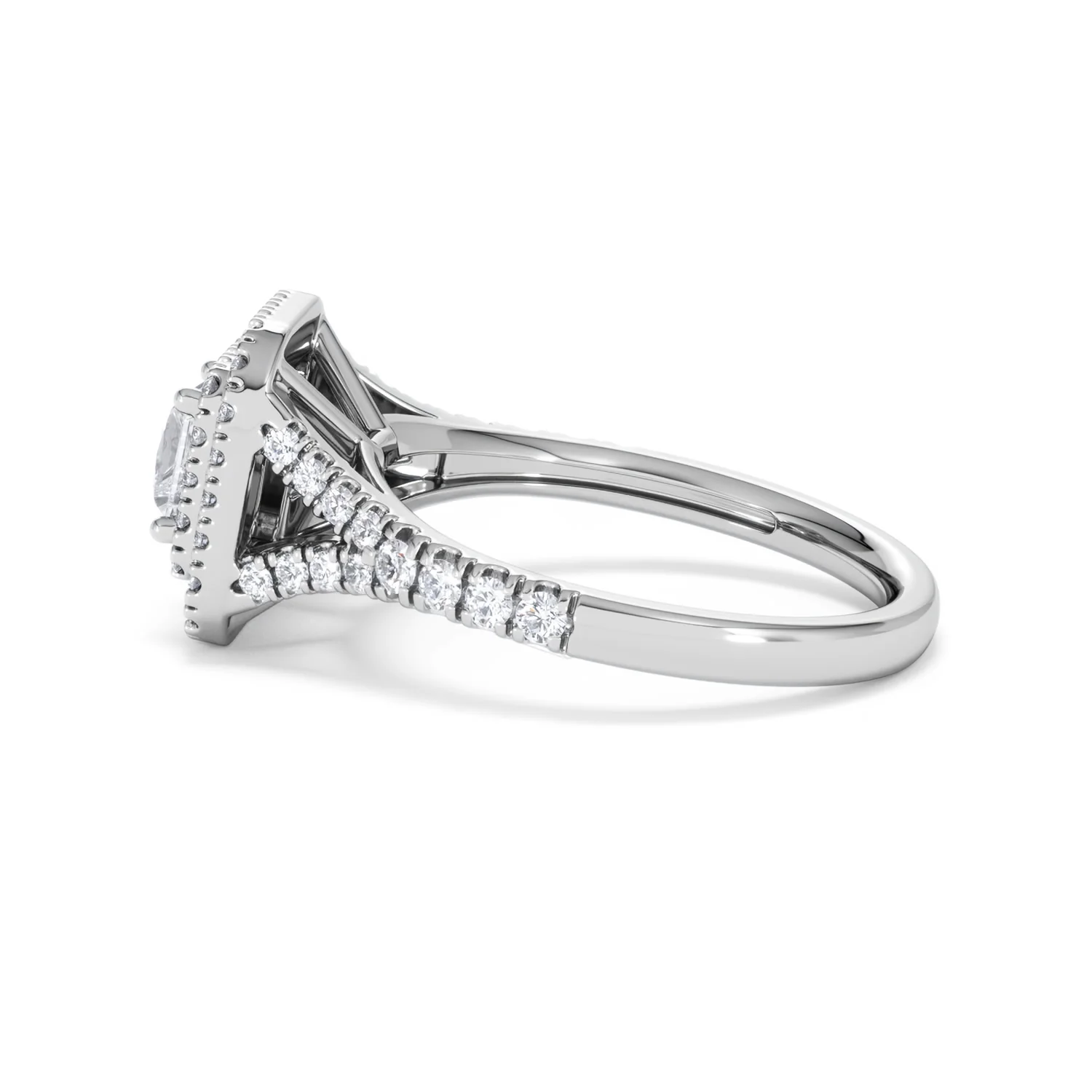 Cleopatra Diamond Halo Engagement Ring in Platinum 1.20ct G/SI2 - Image 66