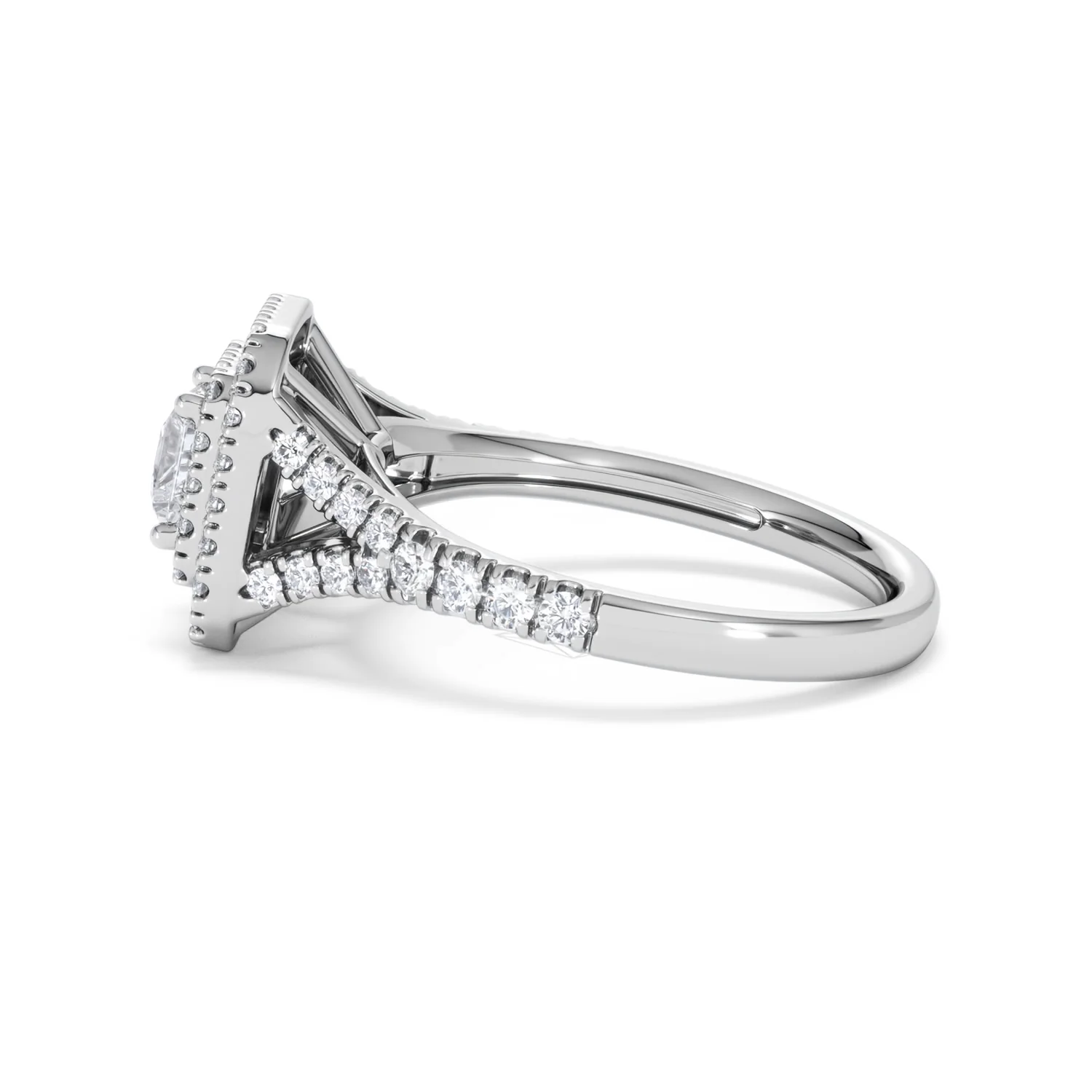 Cleopatra Diamond Halo Engagement Ring in Platinum 1.20ct G/SI2 - Image 67