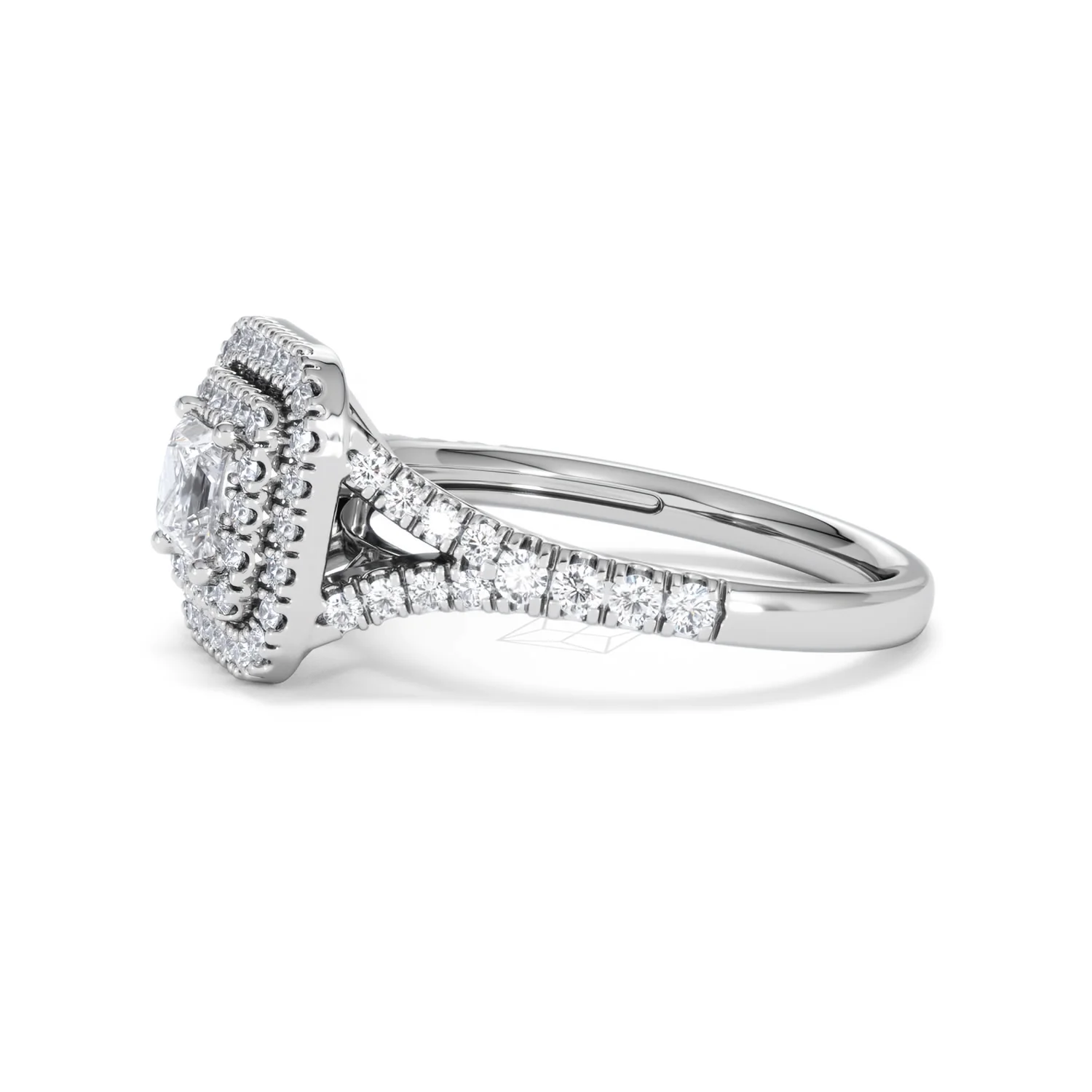 Cleopatra Diamond Halo Engagement Ring in Platinum 1.20ct G/SI2 - Image 72