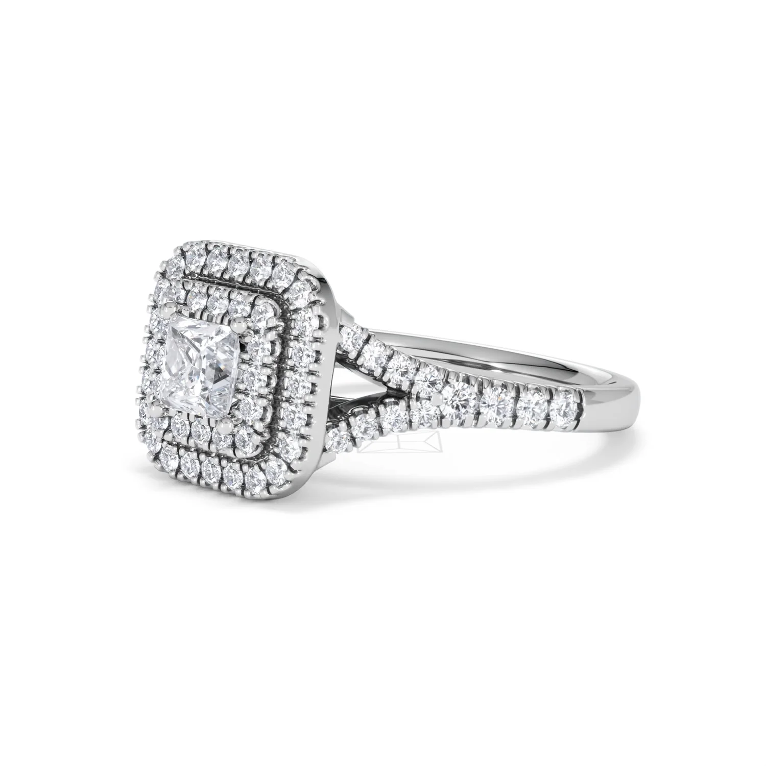 Cleopatra Diamond Halo Engagement Ring in Platinum 1.20ct G/SI2 - Image 78