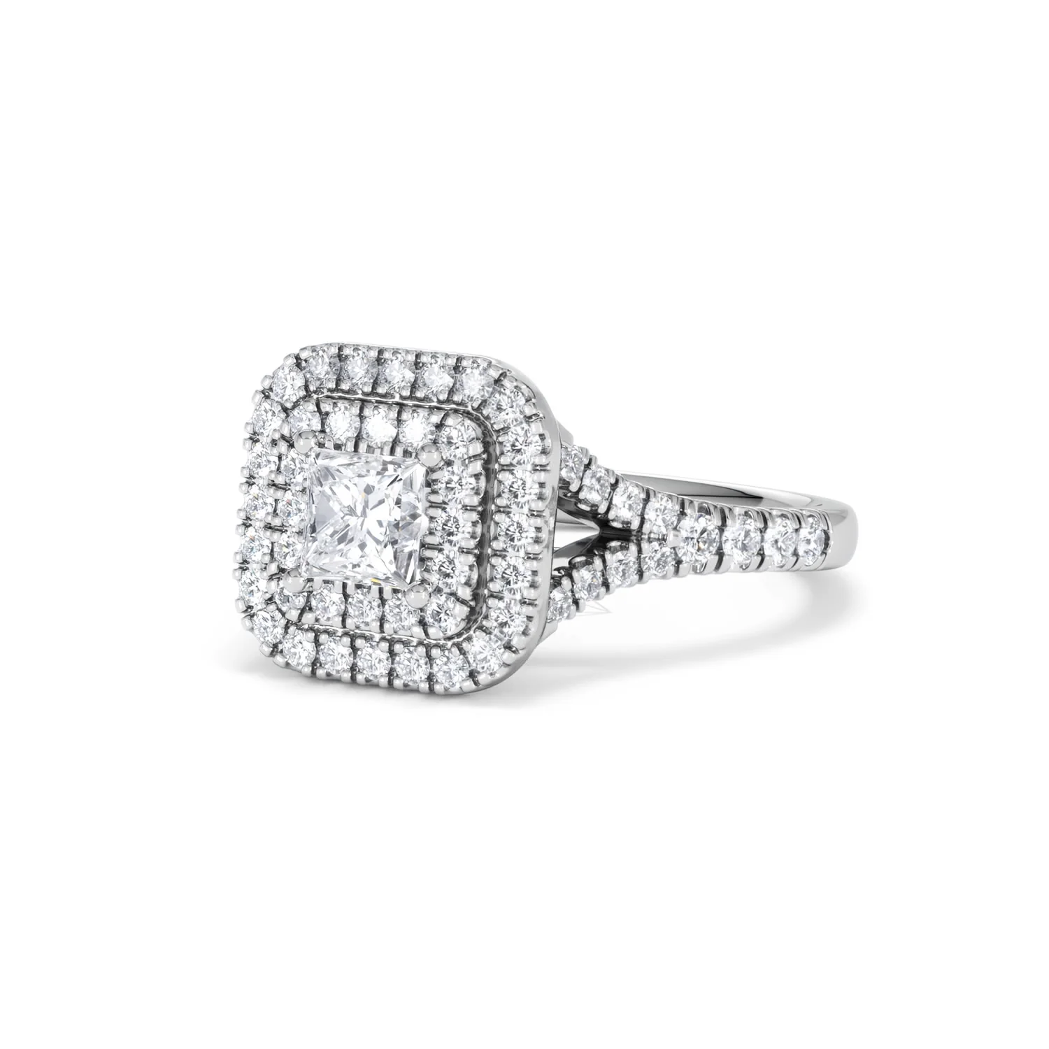 Cleopatra Diamond Halo Engagement Ring in Platinum 1.20ct G/SI2 - Image 82
