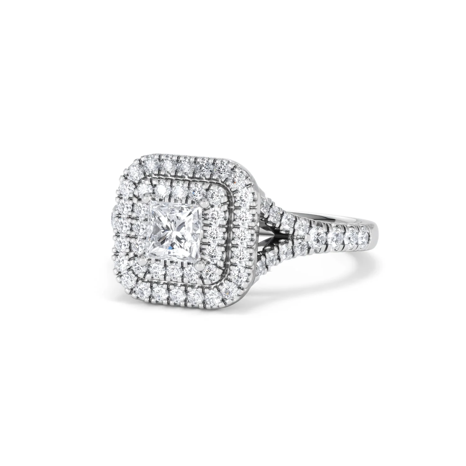 Cleopatra Diamond Halo Engagement Ring in Platinum 1.20ct G/SI2 - Image 83