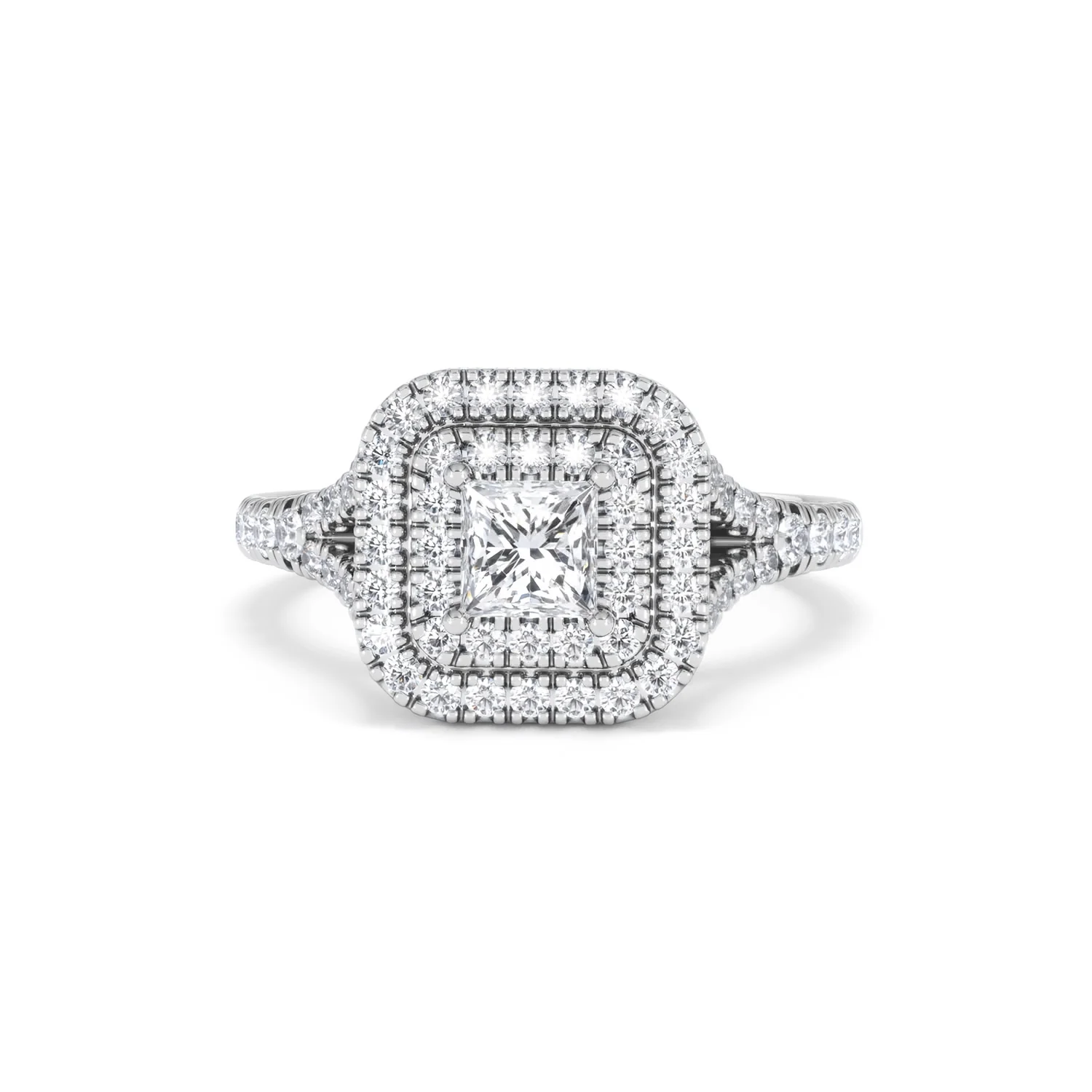 Cleopatra Diamond Halo Engagement Ring in Platinum 1.20ct G/SI2 - Image 87