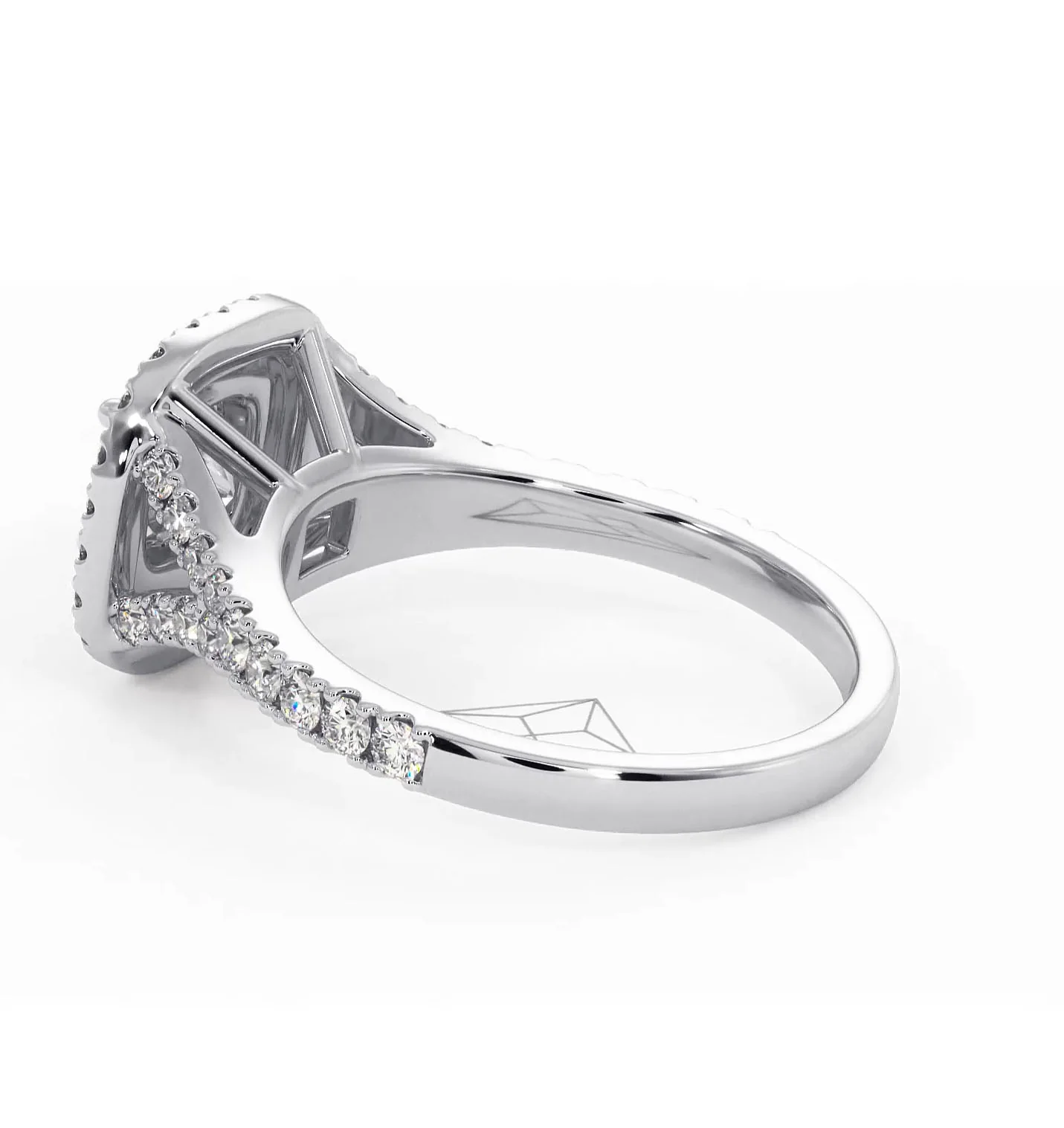 Cleopatra Diamond Halo Engagement Ring in Platinum 1.20ct G/VS1 - Image 33