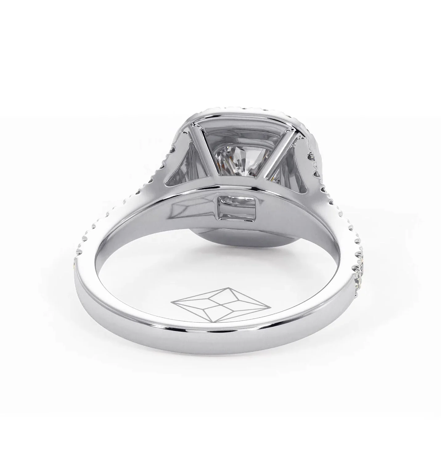 Cleopatra Diamond Halo Engagement Ring in Platinum 1.20ct G/VS1 - Image 48