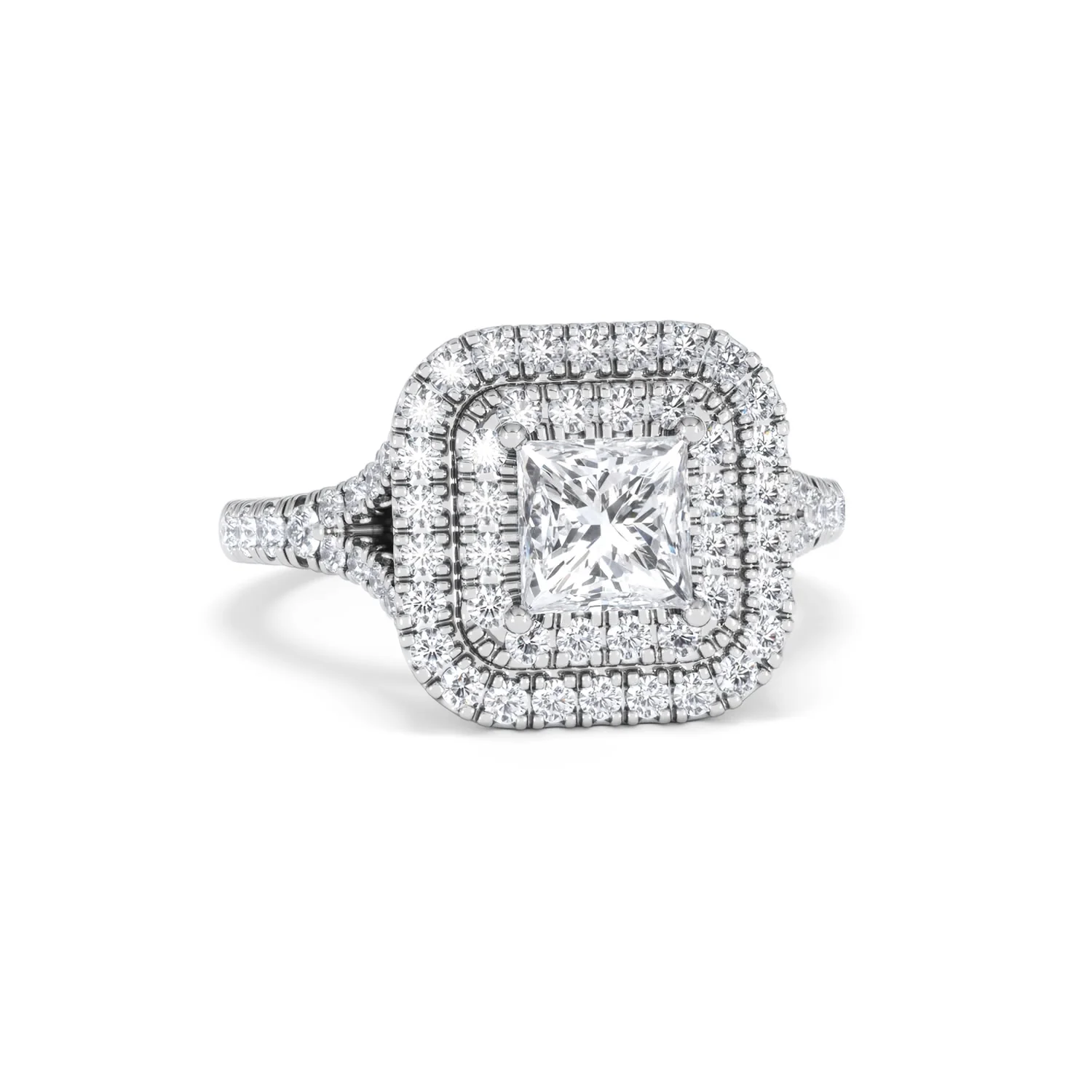 Cleopatra GIA Diamond Halo Engagement Ring in Platinum 1.85ct G/VS1 - Image 8