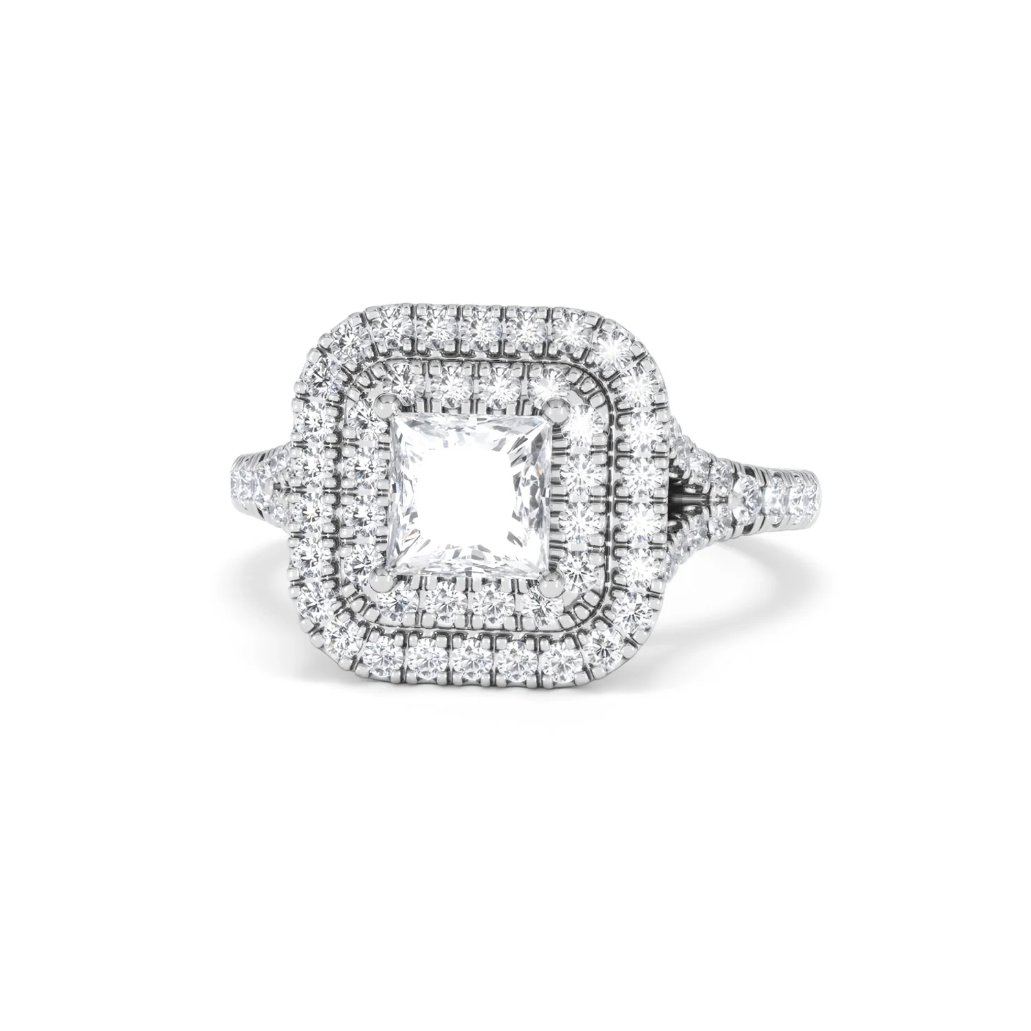 Cleopatra GIA Diamond Halo Engagement Ring in Platinum 1.85ct G/VS1 - Image 84