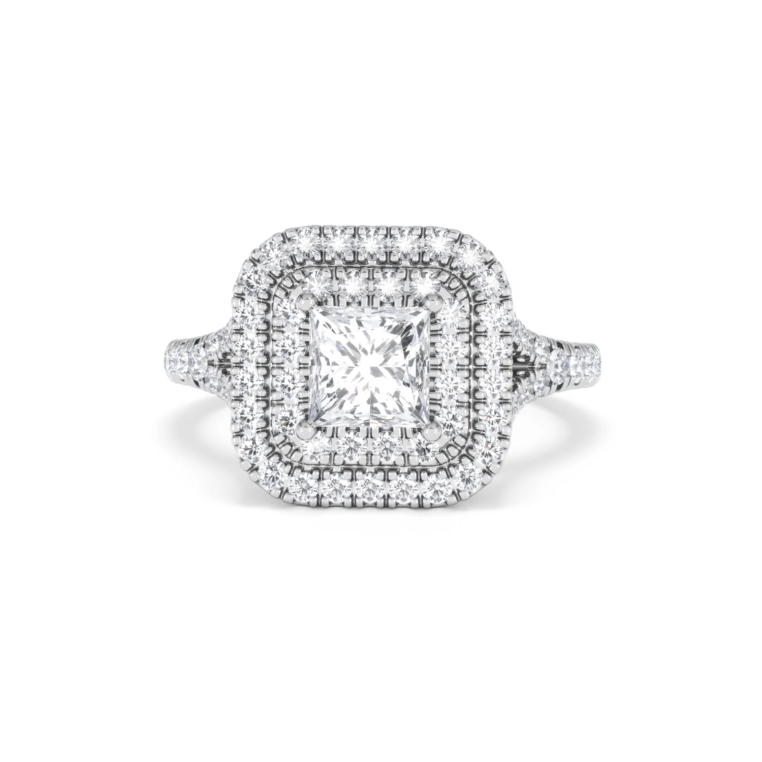 Cleopatra GIA Diamond Halo Engagement Ring in Platinum 1.85ct G/VS1 - Image 85