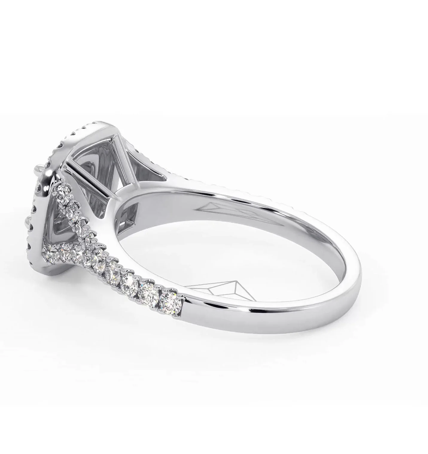 Cleopatra Lab Diamond Halo Engagement Ring 18K White Gold 1.20ct F/VS1 - Image 114