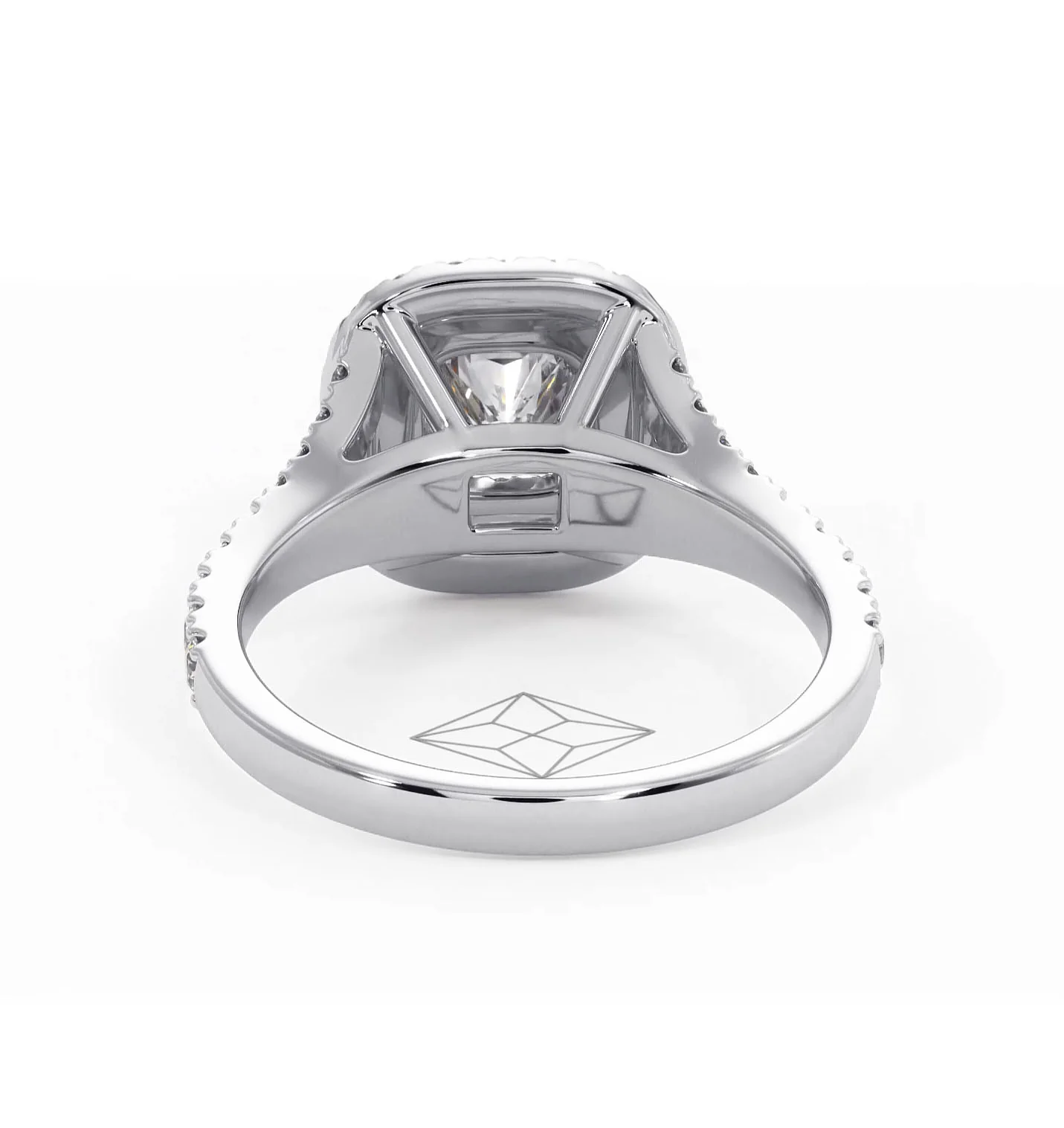 Cleopatra Lab Diamond Halo Engagement Ring 18K White Gold 1.20ct F/VS1 - Image 127