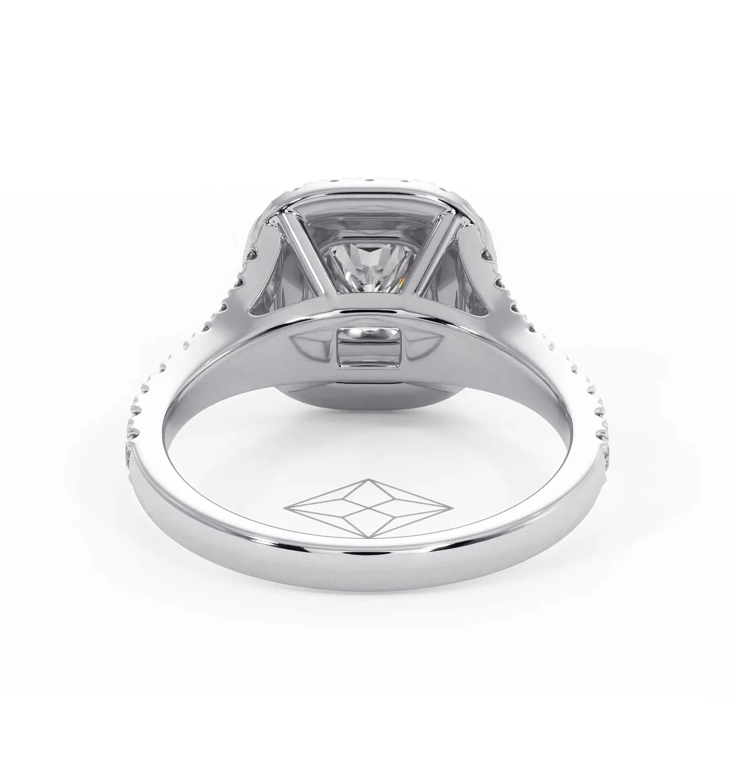 Cleopatra Lab Diamond Halo Engagement Ring 18K White Gold 1.20ct F/VS1 - Image 128