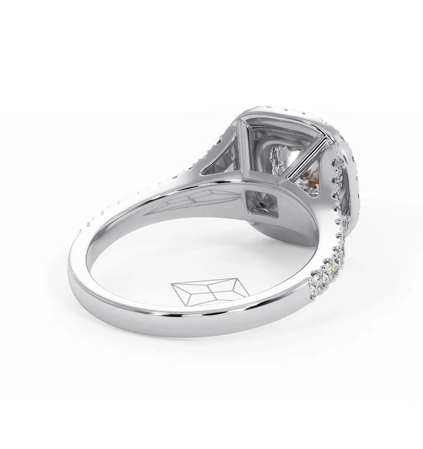 Cleopatra Lab Diamond Halo Engagement Ring 18K White Gold 1.20ct F/VS1 - Image 135