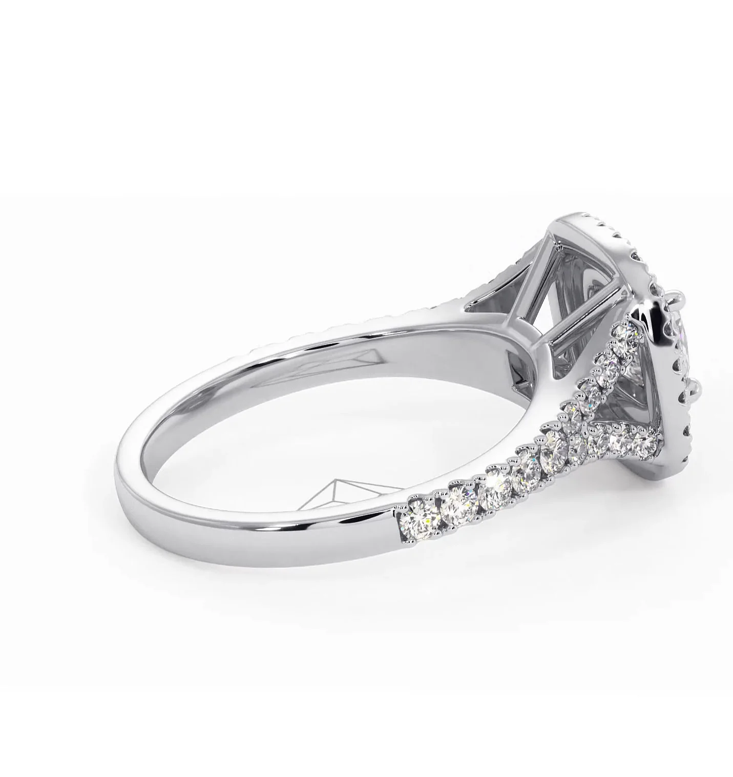 Cleopatra Lab Diamond Halo Engagement Ring 18K White Gold 1.20ct F/VS1 - Image 143