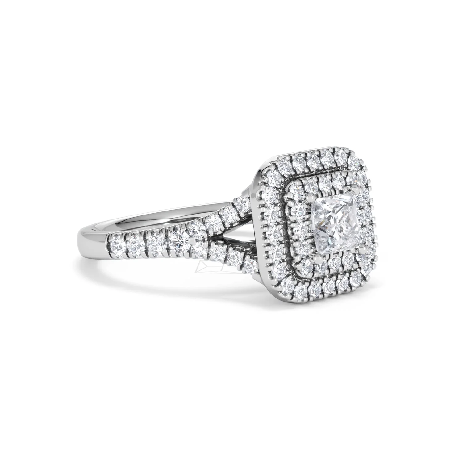 Cleopatra Lab Diamond Halo Engagement Ring 18K White Gold 1.20ct F/VS1 - Image 17