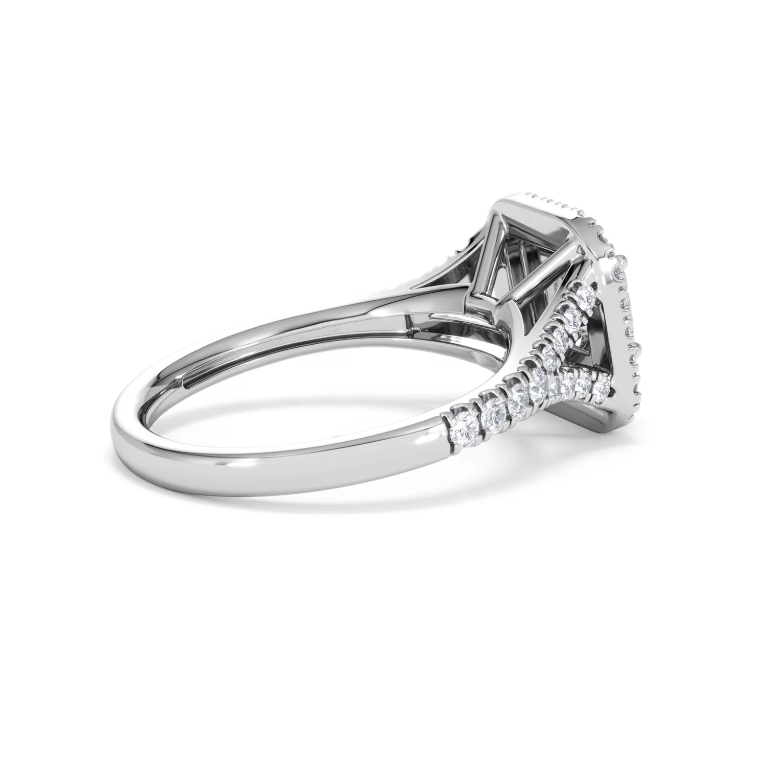 Cleopatra Lab Diamond Halo Engagement Ring 18K White Gold 1.20ct F/VS1 - Image 34