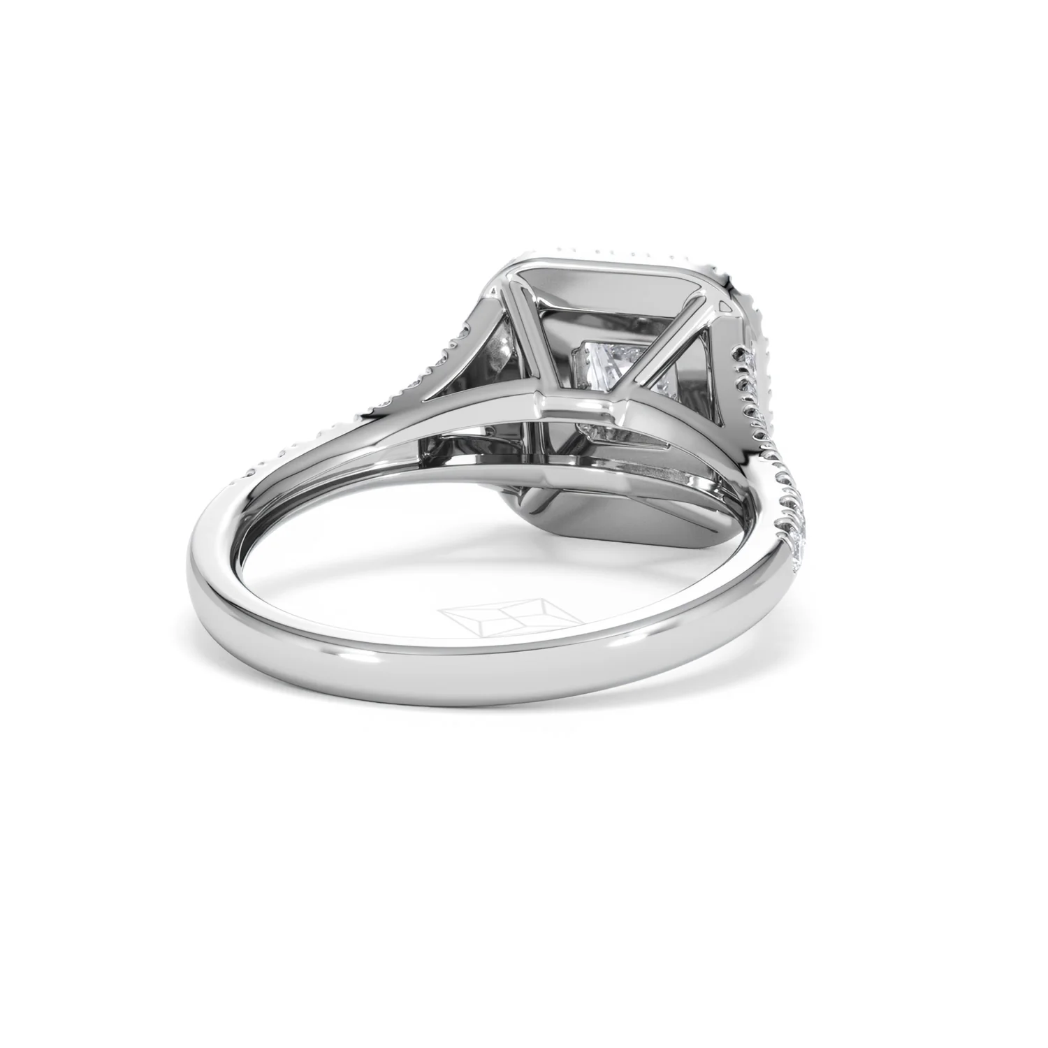 Cleopatra Lab Diamond Halo Engagement Ring 18K White Gold 1.20ct F/VS1 - Image 43