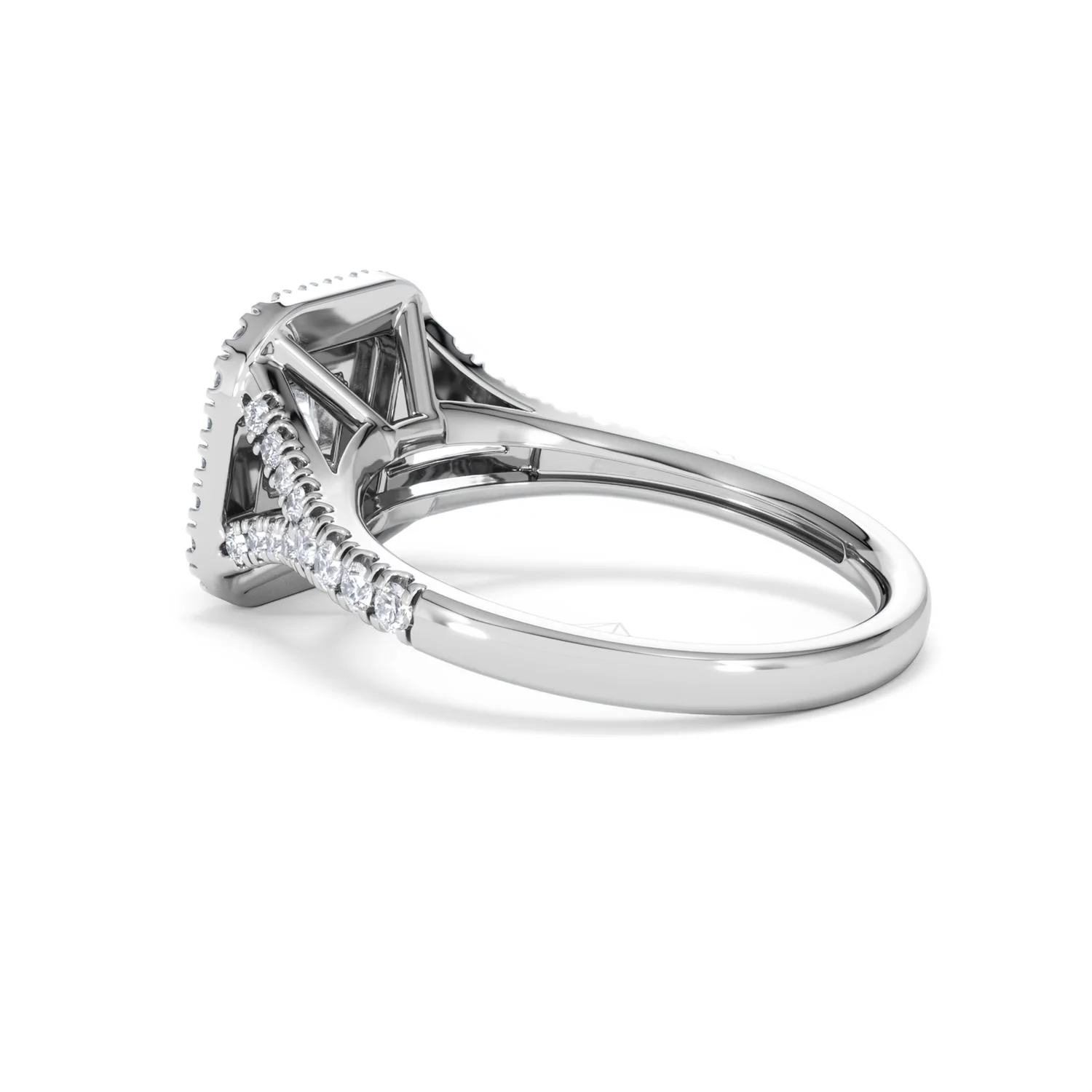 Cleopatra Lab Diamond Halo Engagement Ring 18K White Gold 1.20ct F/VS1 - Image 60