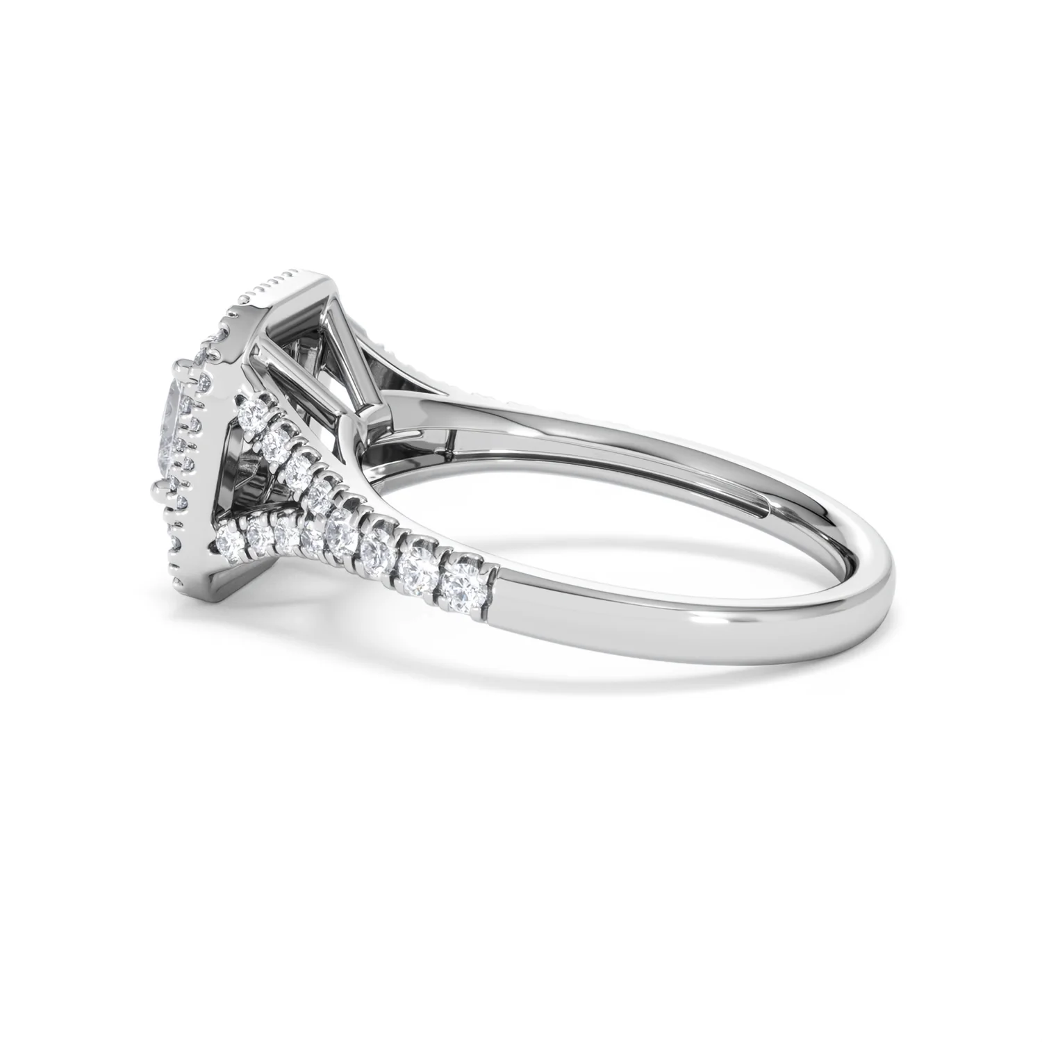 Cleopatra Lab Diamond Halo Engagement Ring 18K White Gold 1.20ct F/VS1 - Image 64
