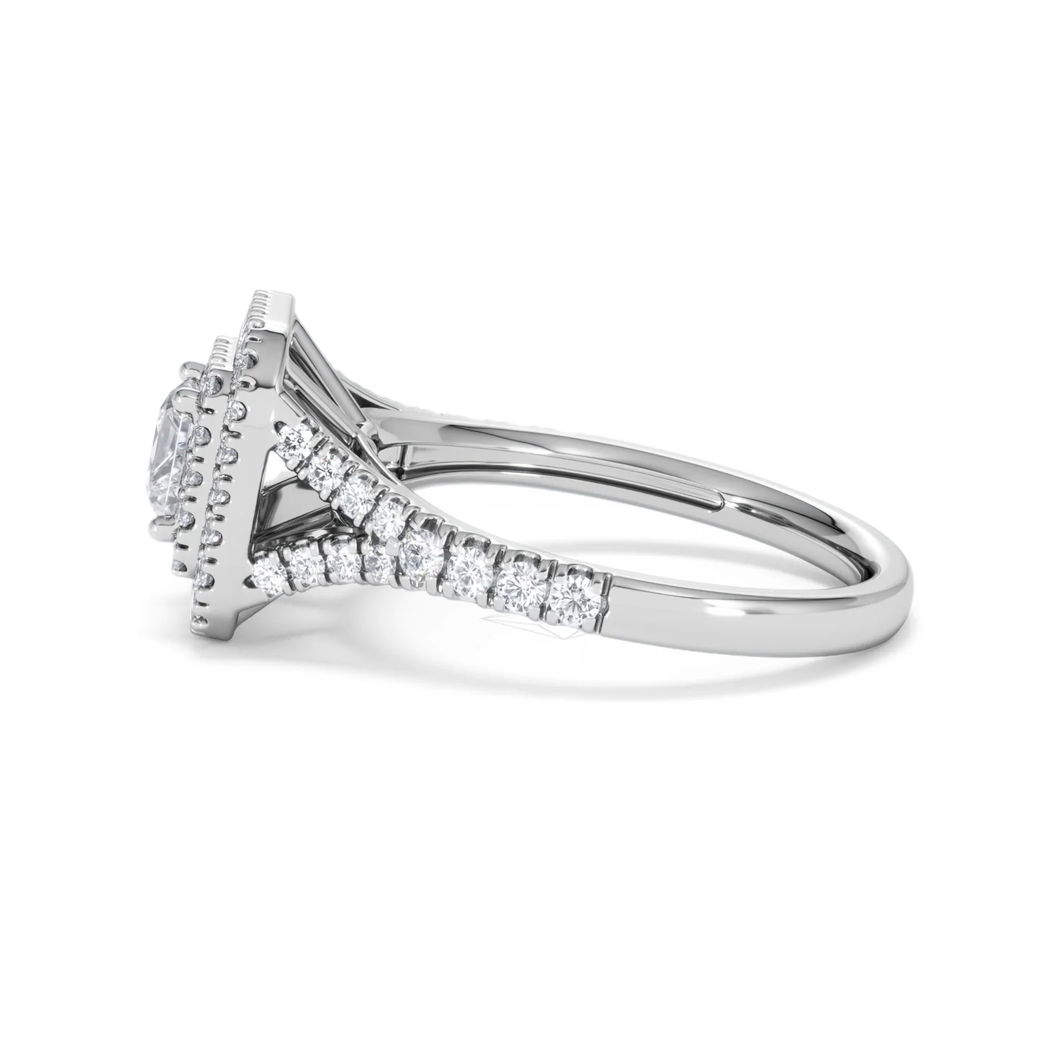 Cleopatra Lab Diamond Halo Engagement Ring 18K White Gold 1.20ct F/VS1 - Image 68