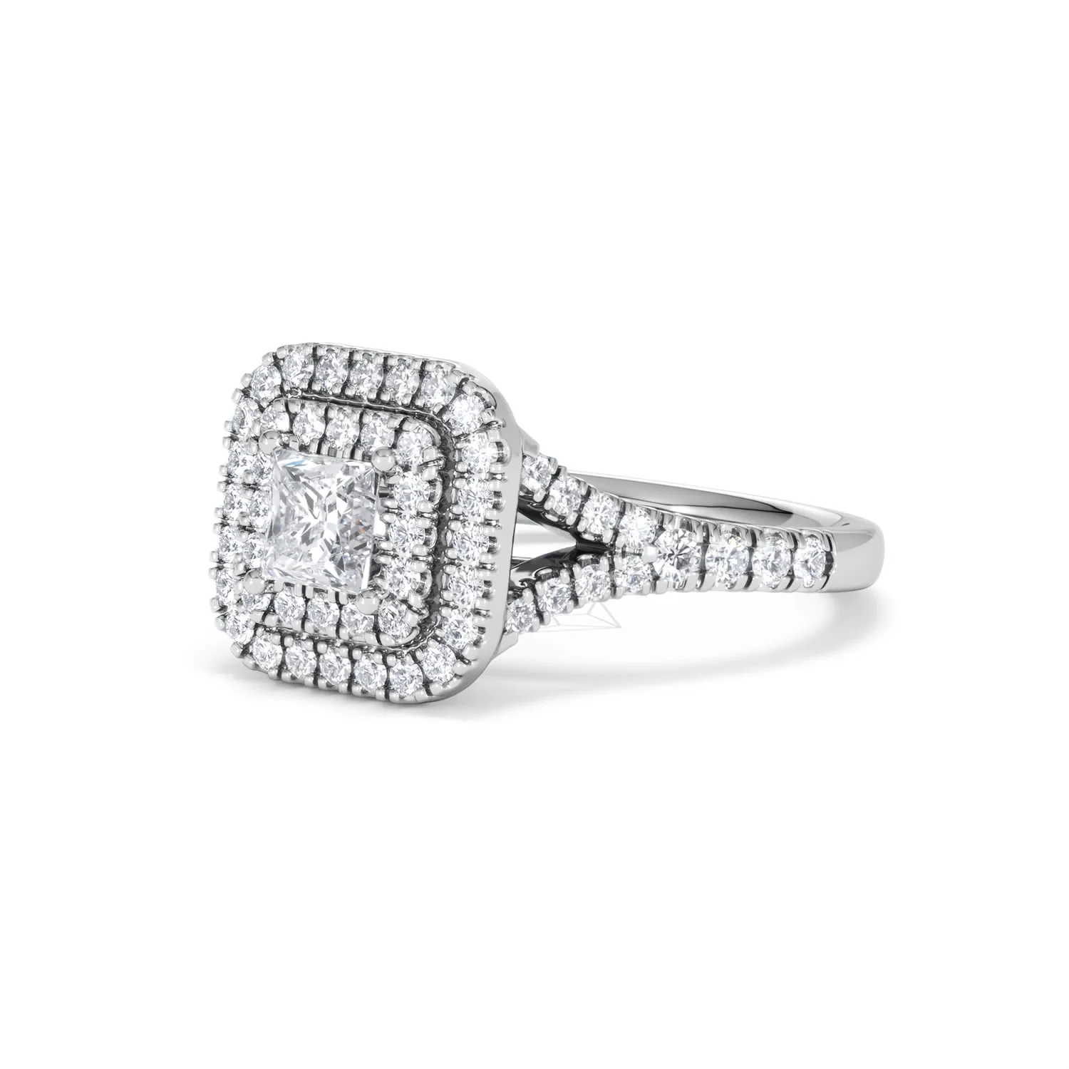 Cleopatra Lab Diamond Halo Engagement Ring 18K White Gold 1.20ct F/VS1 - Image 80
