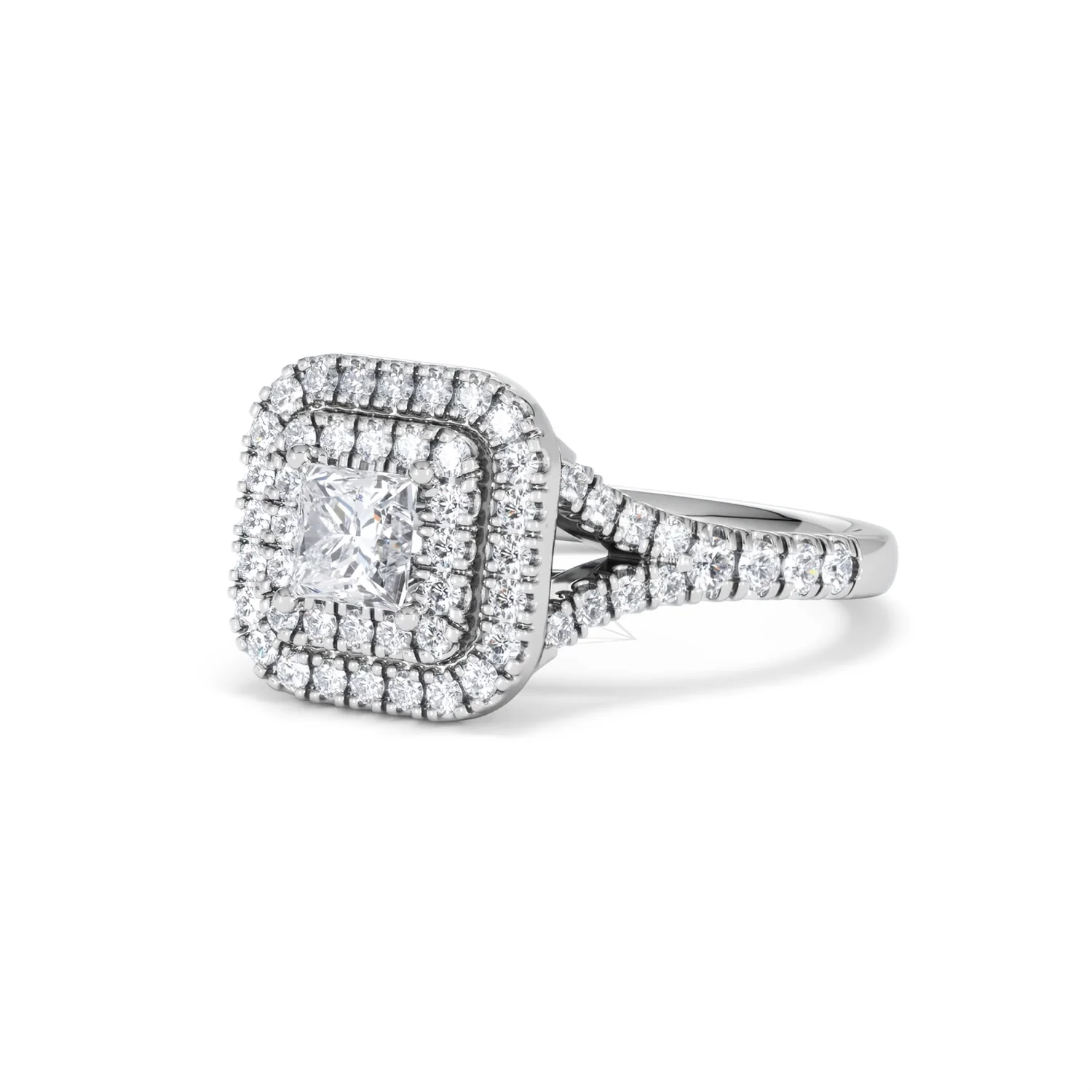 Cleopatra Lab Diamond Halo Engagement Ring 18K White Gold 1.20ct F/VS1 - Image 81