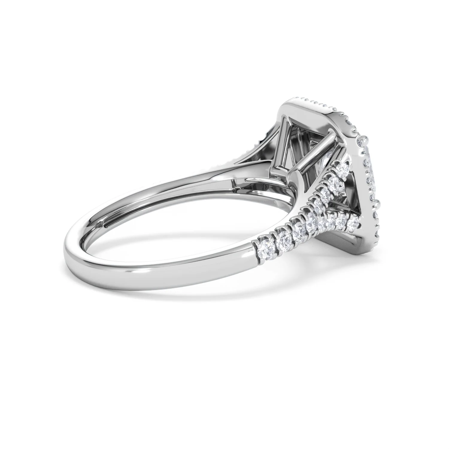 Cleopatra Lab Diamond Halo Engagement Ring 18K White Gold 1.85ct F/VS1 - Image 33