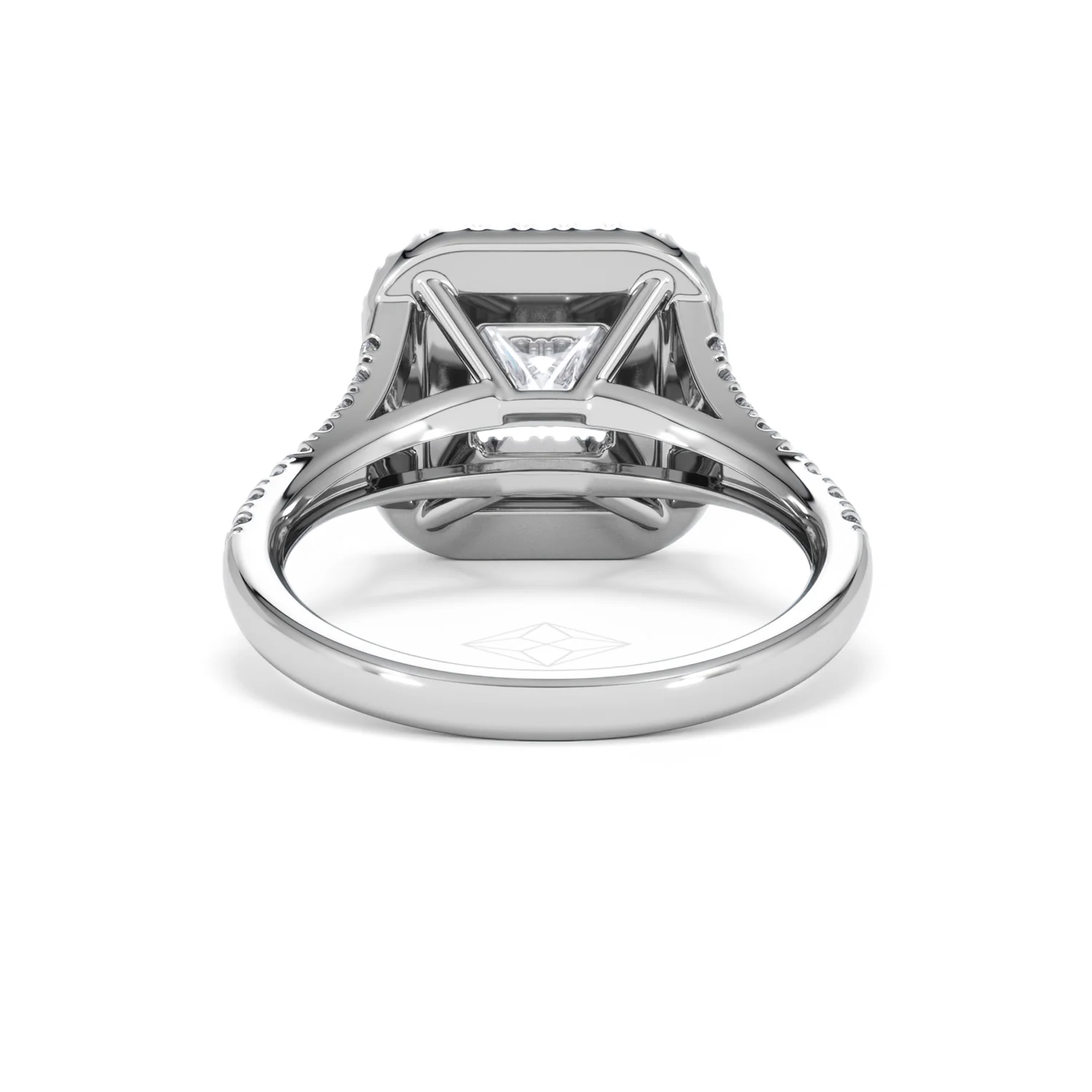 Cleopatra Lab Diamond Halo Engagement Ring 18K White Gold 1.85ct F/VS1 - Image 47