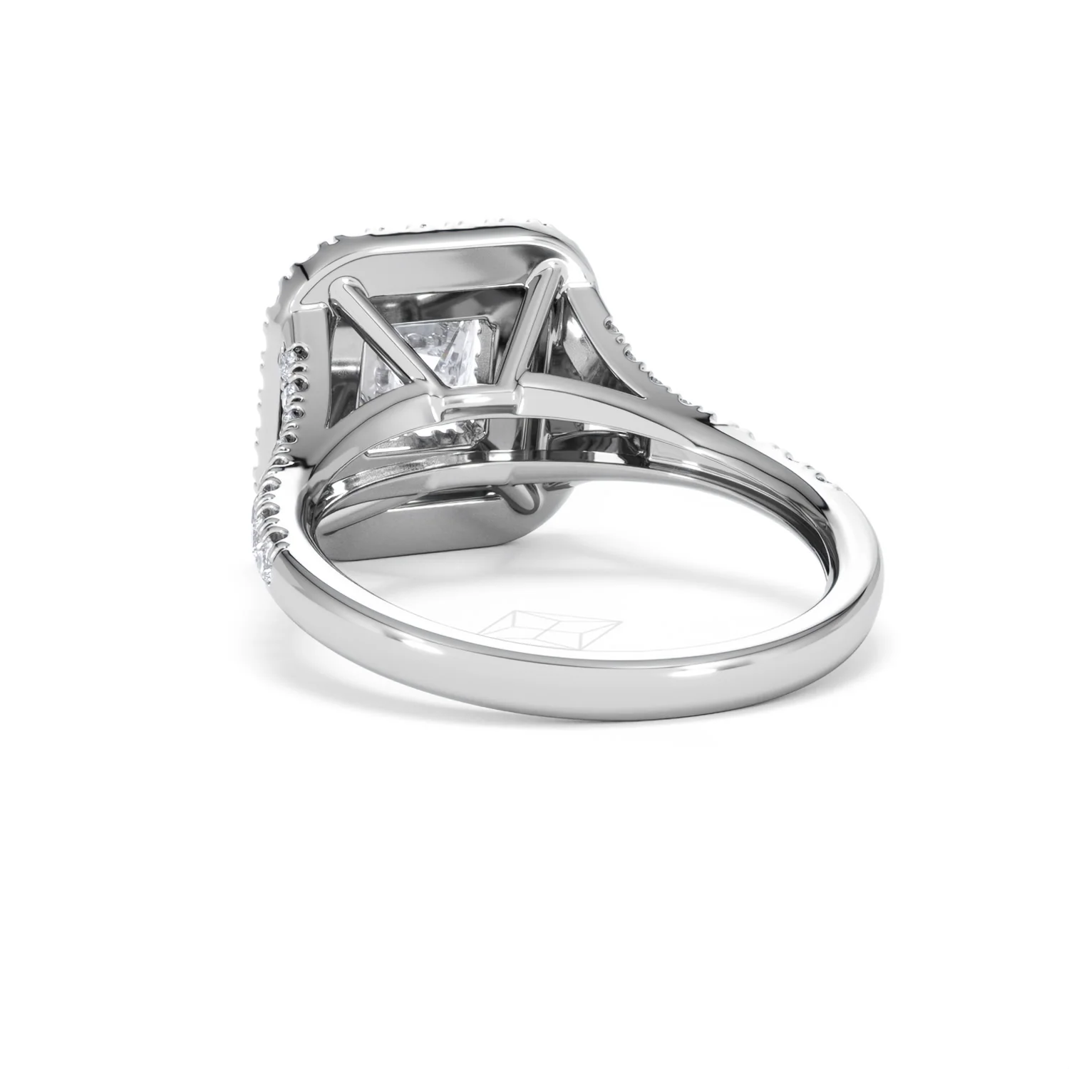 Cleopatra Lab Diamond Halo Engagement Ring 18K White Gold 1.85ct F/VS1 - Image 52