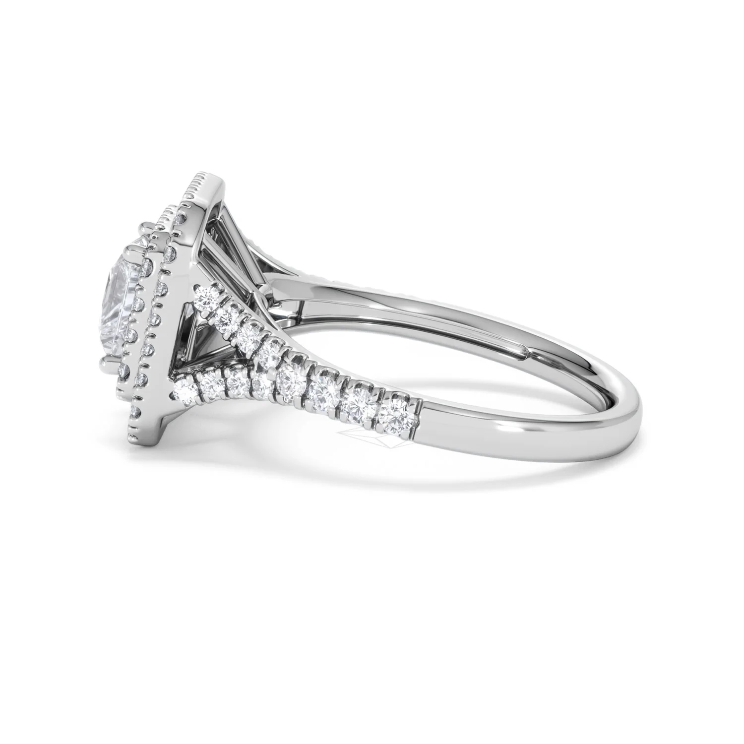 Cleopatra Lab Diamond Halo Engagement Ring 18K White Gold 1.85ct F/VS1 - Image 66