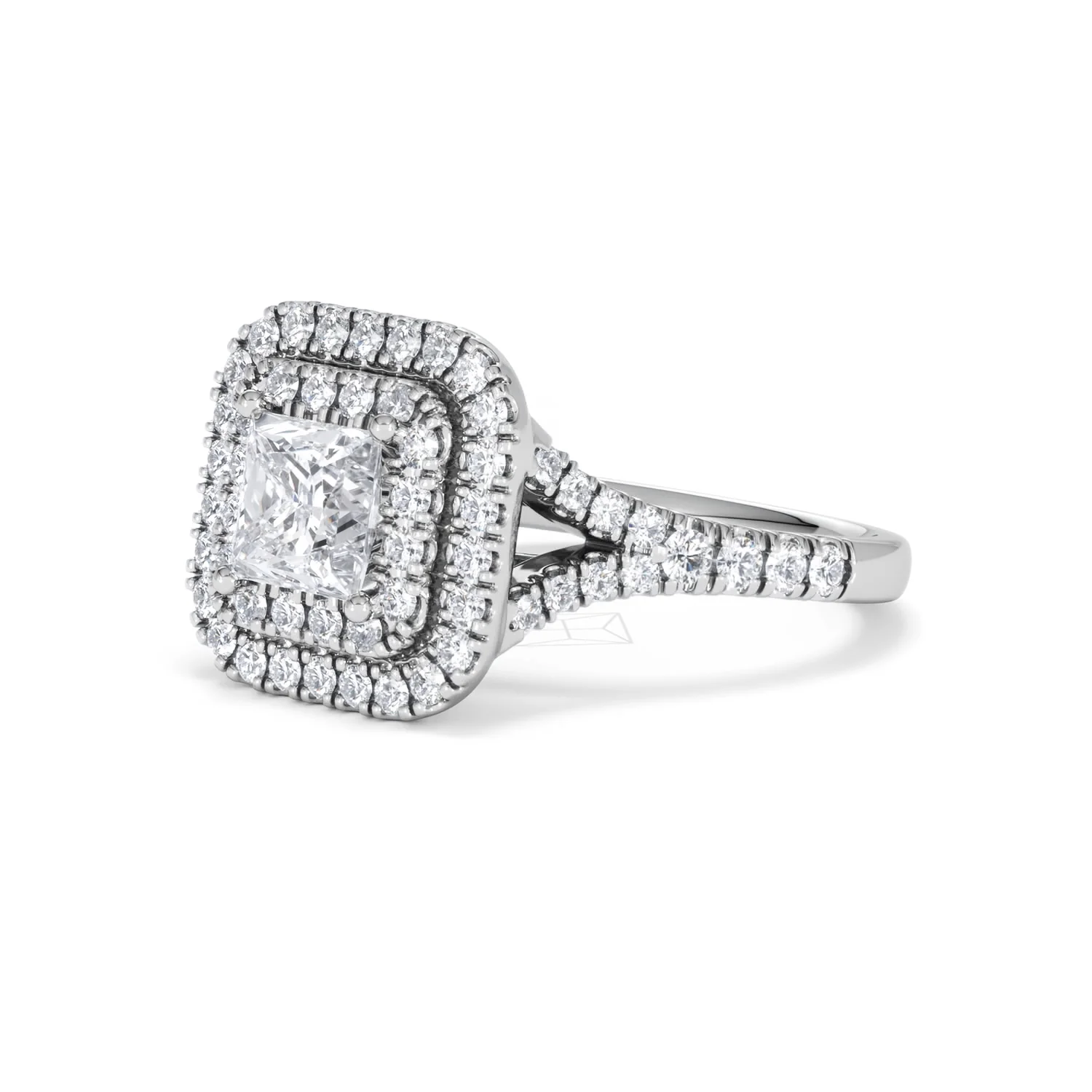 Cleopatra Lab Diamond Halo Engagement Ring 18K White Gold 1.85ct F/VS1 - Image 78
